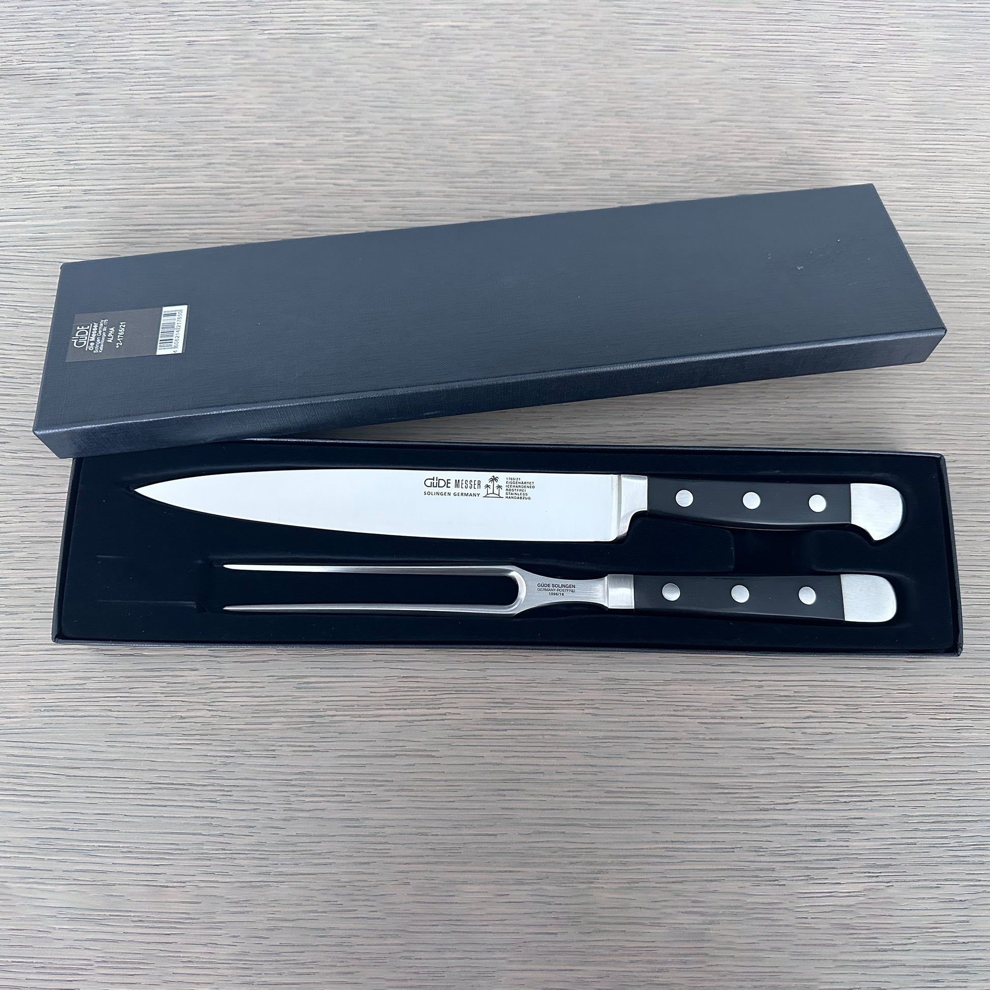 Gude Alpha Series 2-Piece Carving Knife Set, Black Hostaform Handle – Gude Shop USA