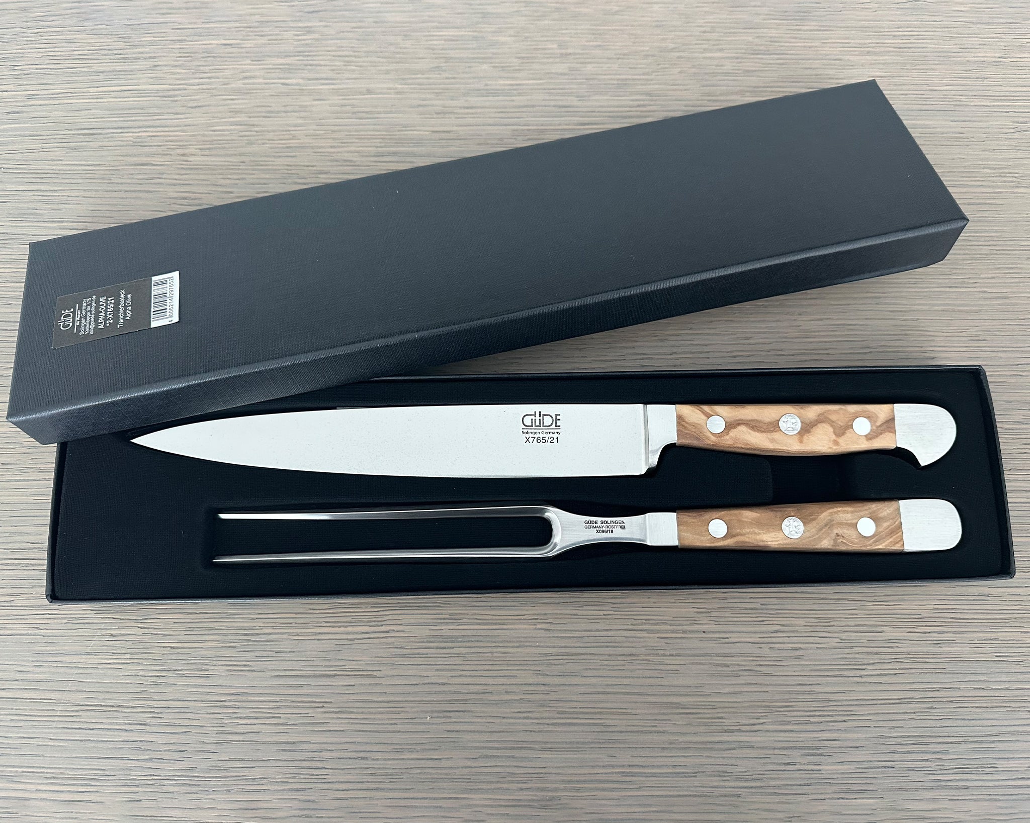Gude Alpha Olive Series Forged Double Bolster 2-Piece Carving Set, Olivewood Handle – Gude Shop USA