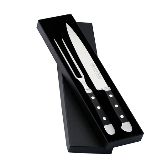 Gude Alpha Series 2-Piece Carving Knife Set, Black Hostaform Handle