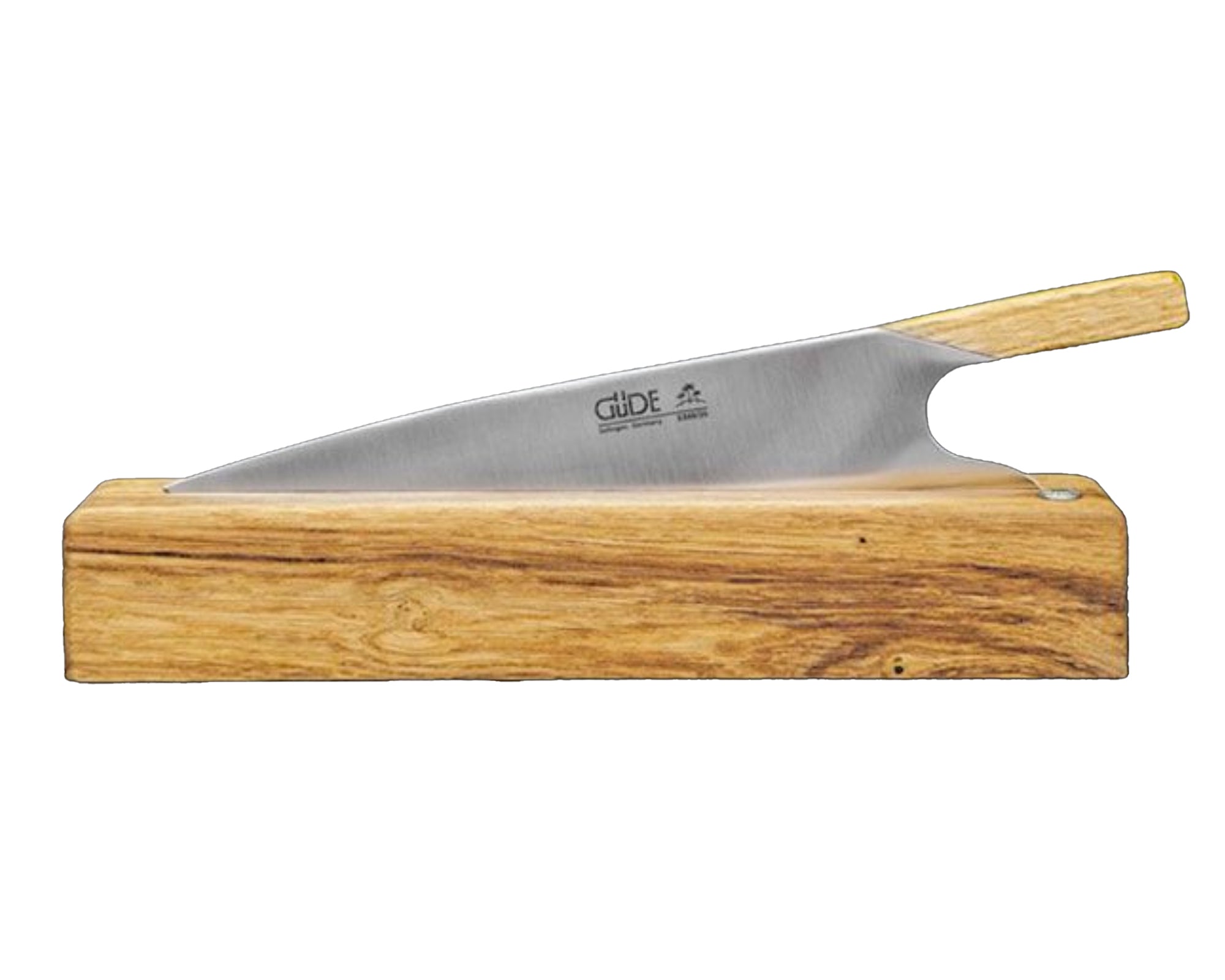 Güde oak wood stand for THE KNIFE, a single-knife holder made in Solingen, Germany