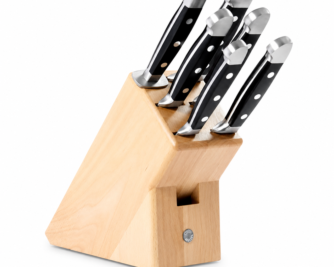 Gude Alpha Series 8-Piece Knife Block Set, Black Hostaform Handle – Gude Shop USA