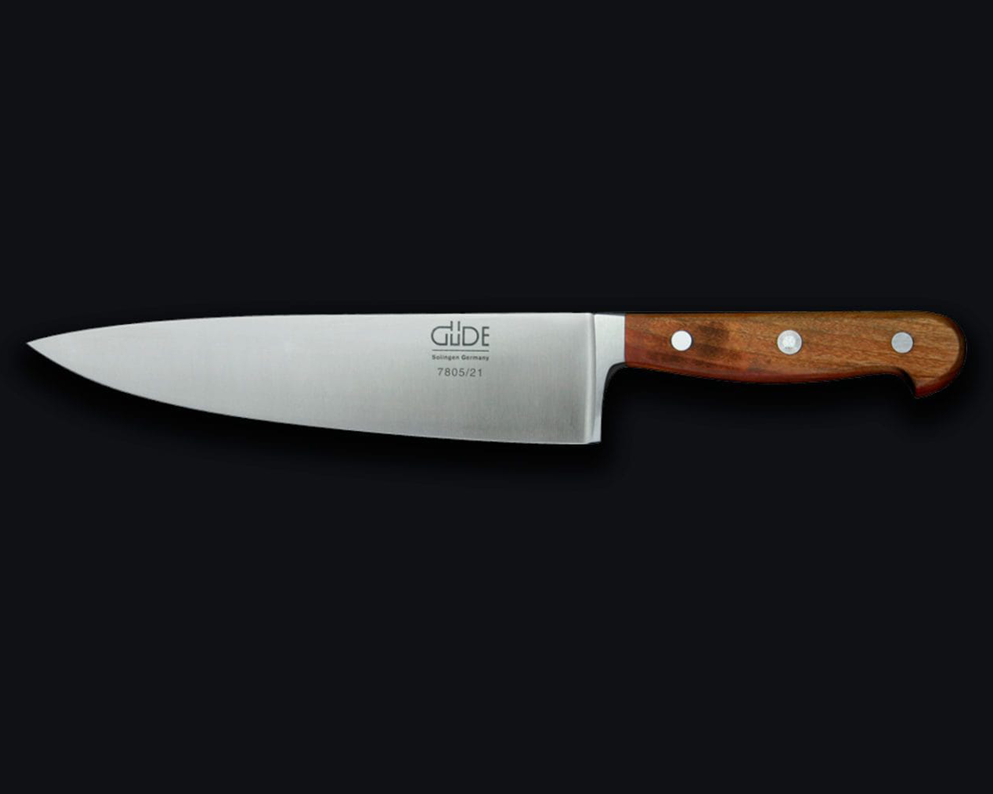 Gude Franz Güde Series High Carbon Double Bolster Chef's Knife 8-in, Plumwood Handle - Gude Shop USA