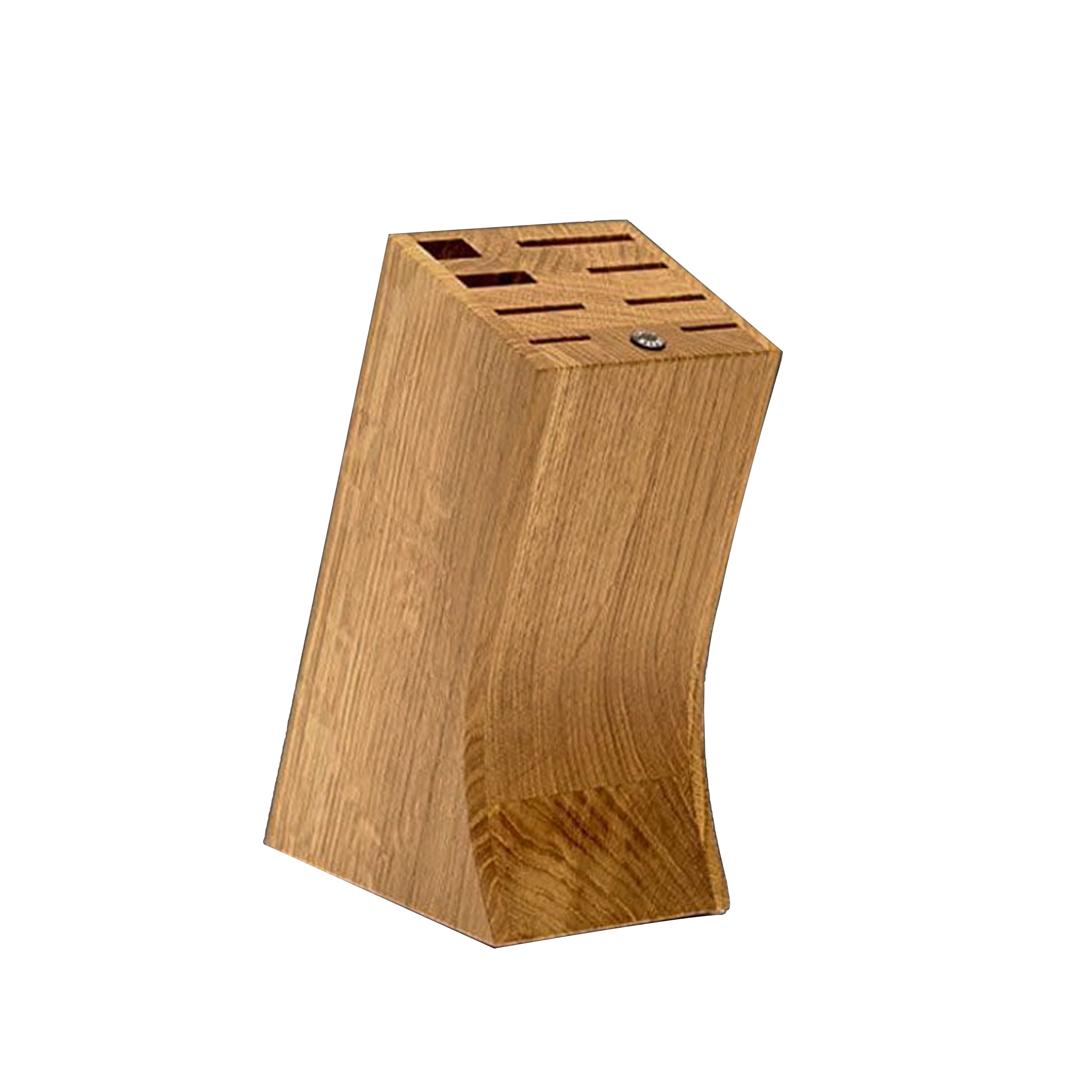 Güde Alpha Oak 8-piece knife block in grained oak wood, countertop storage for eight knives, knives not included