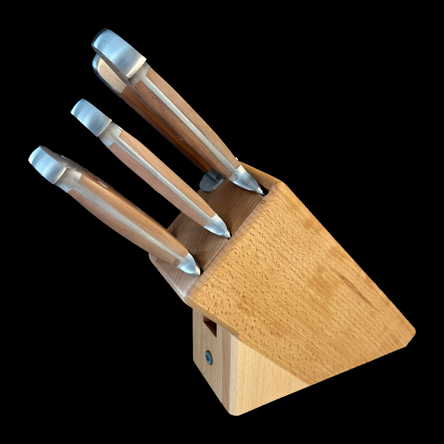 Gude Alpha Pear Series 8-Piece Knife Block Set, Pear Wood Handle - Gude Shop USA