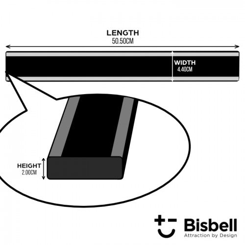Güde by Bisbell wall-mounted magnetic knife rack for small or large knife collections