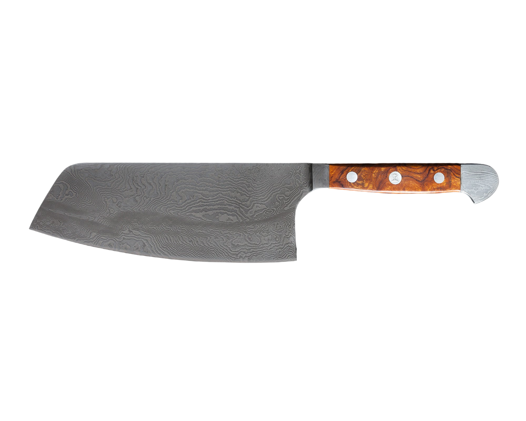 Gude Franz Güde Series Damascus Steel Chinese Chai Dao Chef's Knife 6.2-in, Desert Ironwood Handle - Gude Shop USA
