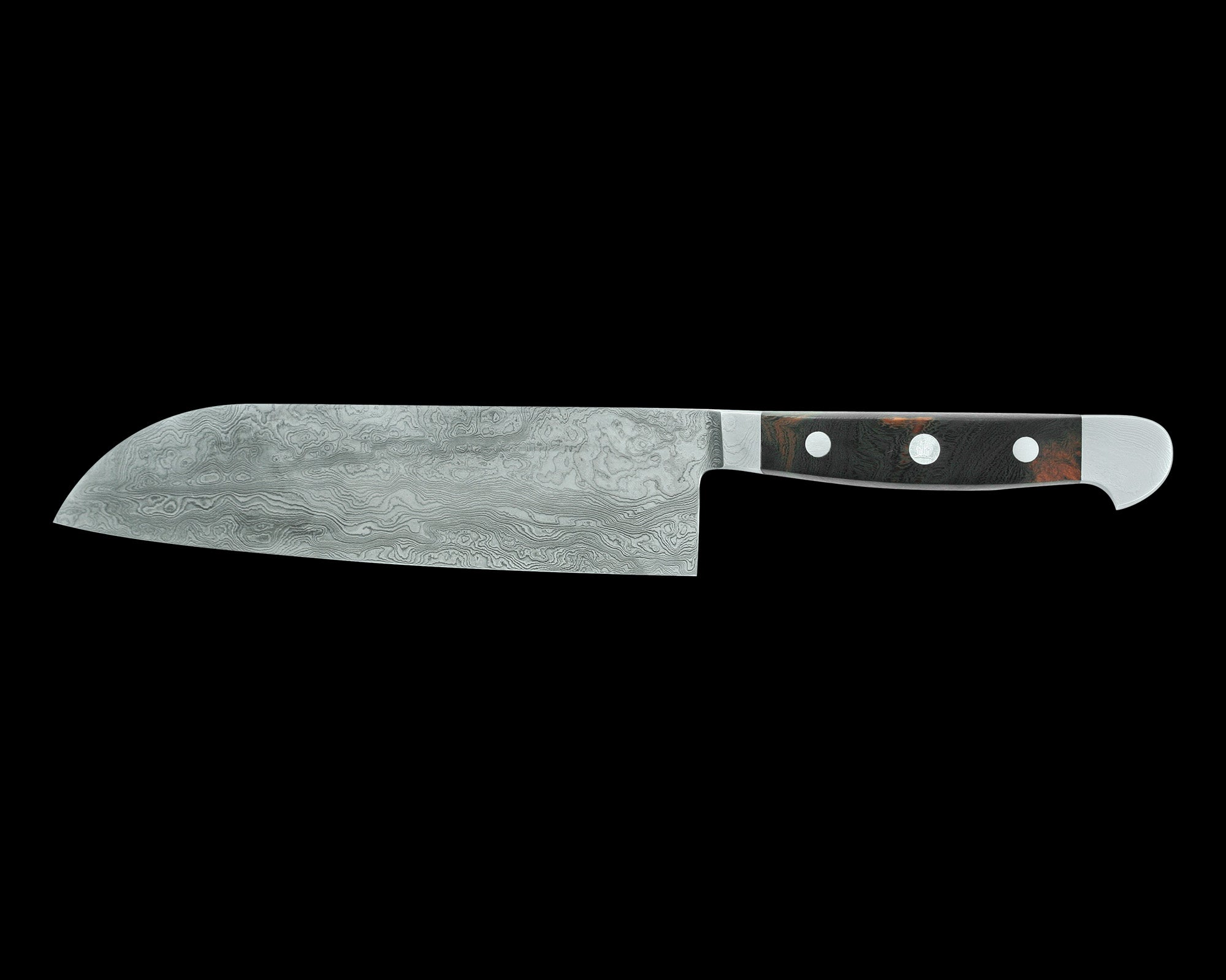 Gude Franz Güde Series Damascus Steel Santoku Knife 7-in, Desert Ironwood Handle - Gude Shop USA