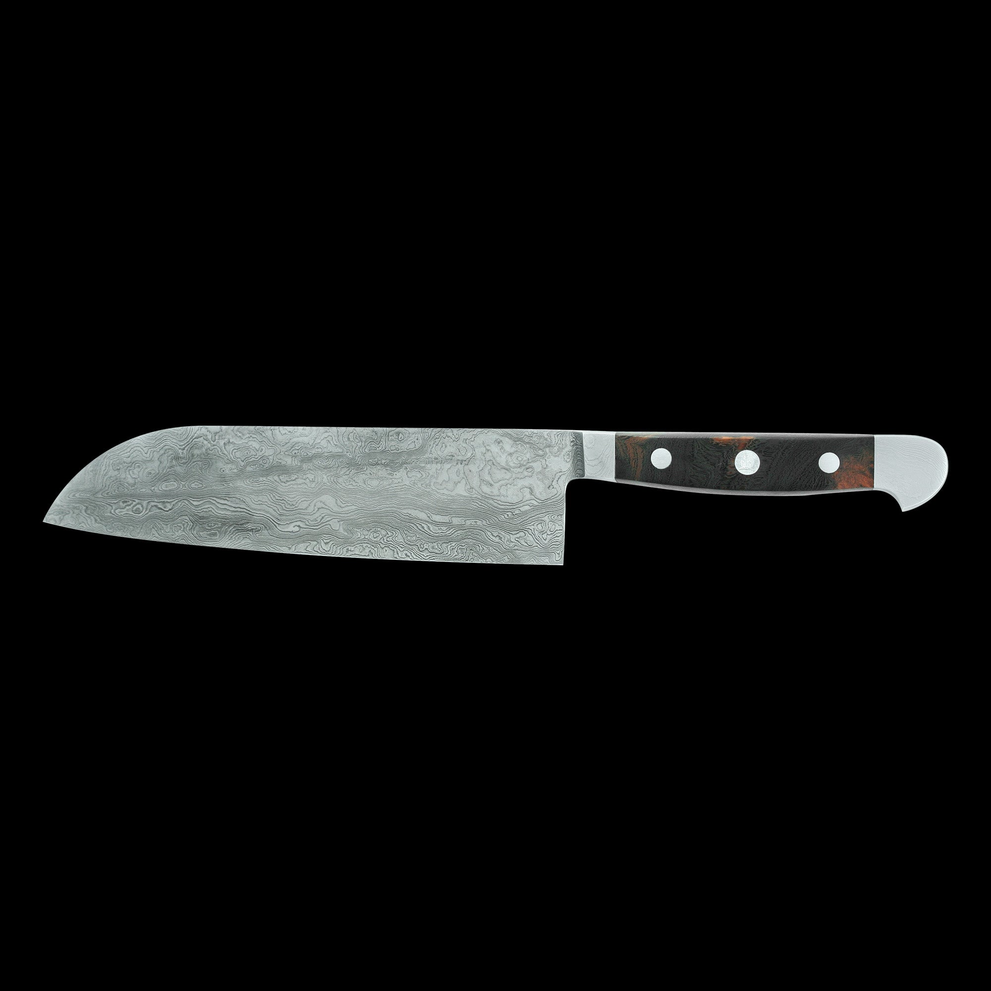 Gude Franz Güde Series Damascus Steel Santoku Knife 7-in, Desert Ironwood Handle - Gude Shop USA