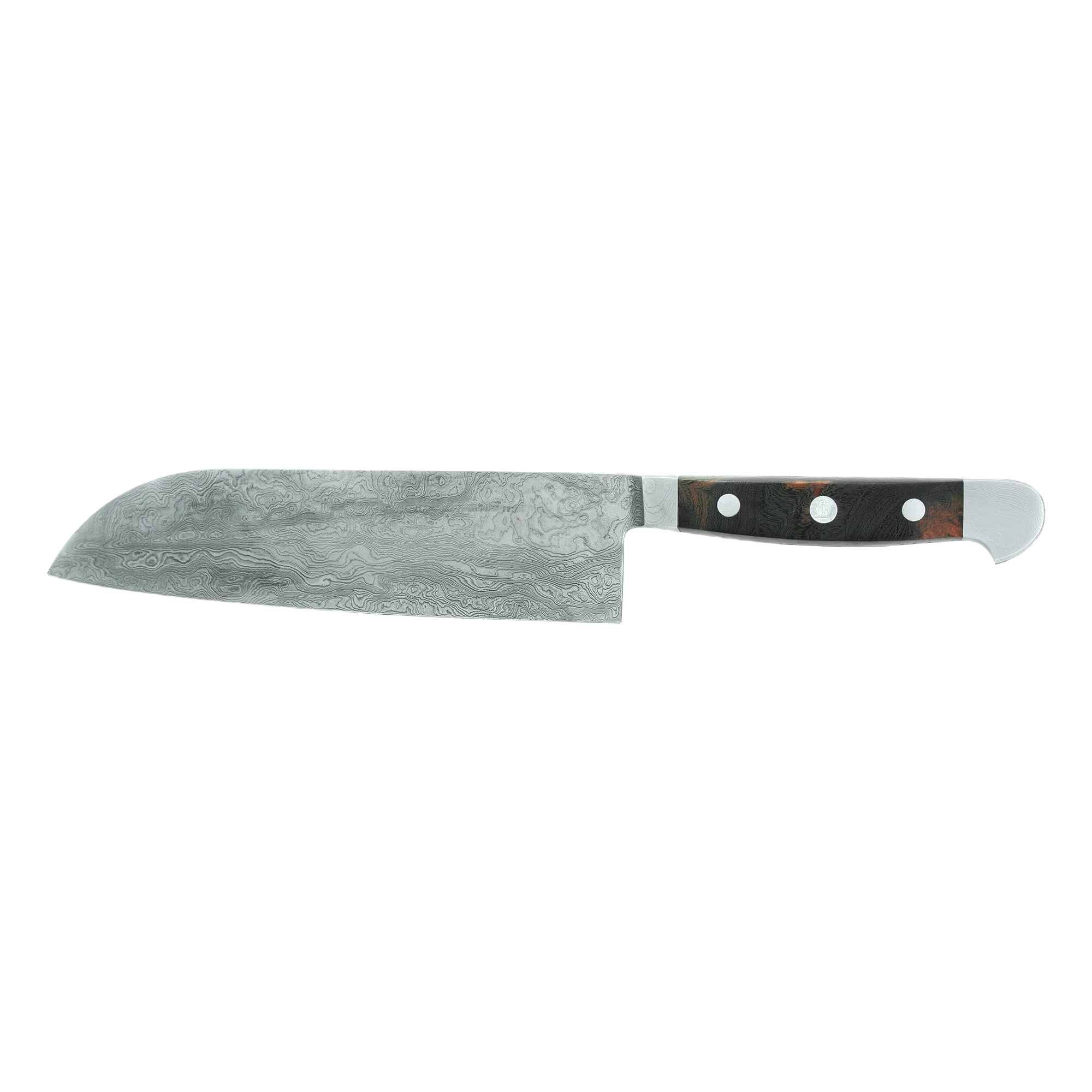 Gude Franz Güde Series Damascus Steel Santoku Knife 7-in, Desert Ironwood Handle - Gude Shop USA