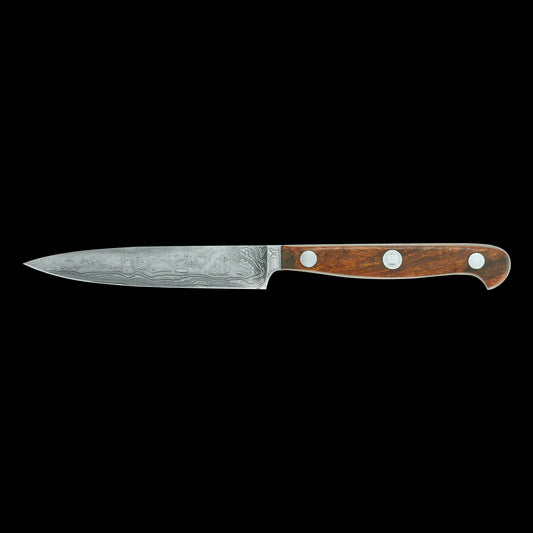 Gude Franz Güde Series Damascus Steel Boning Knife 4-in, Desert Ironwood Handle