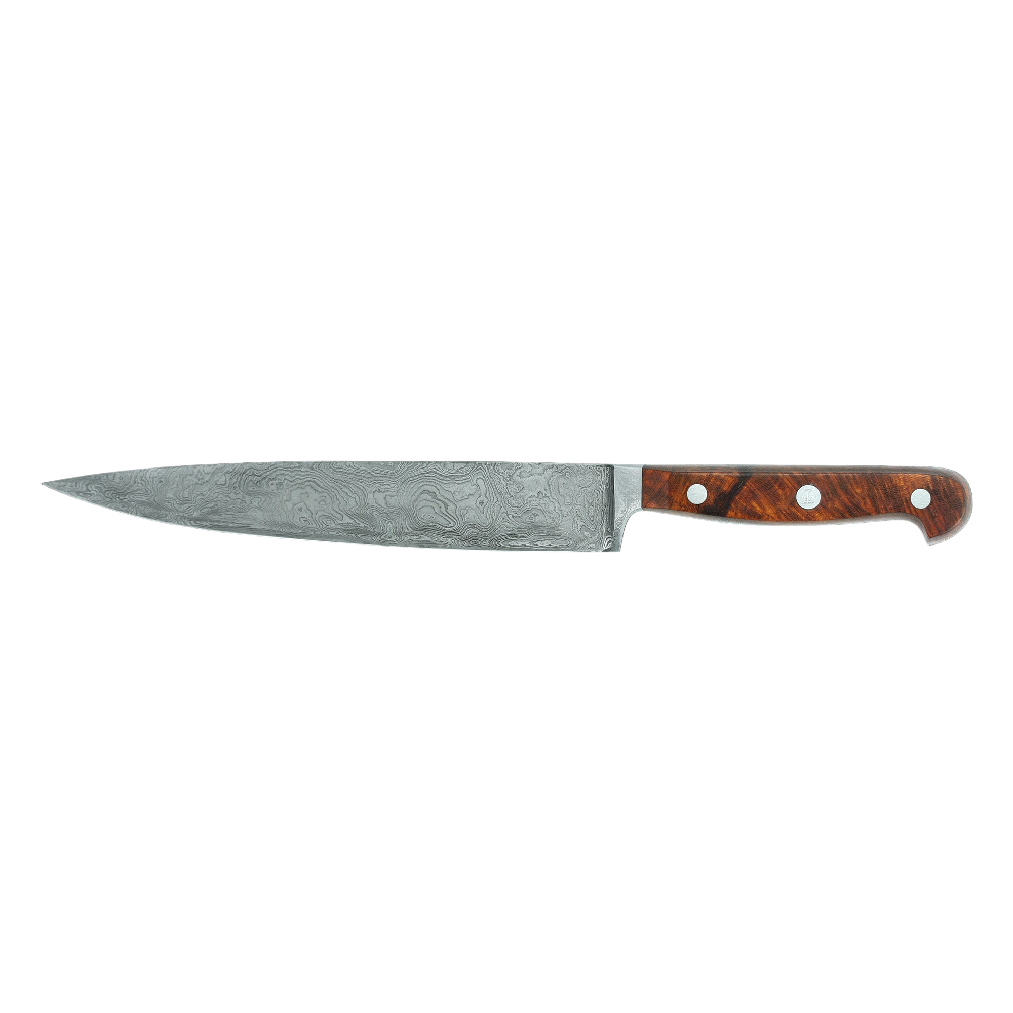 Güde Franz Güde Damascus Steel Fillet Knife 8.2-in with desert ironwood handle, hand-forged in Solingen