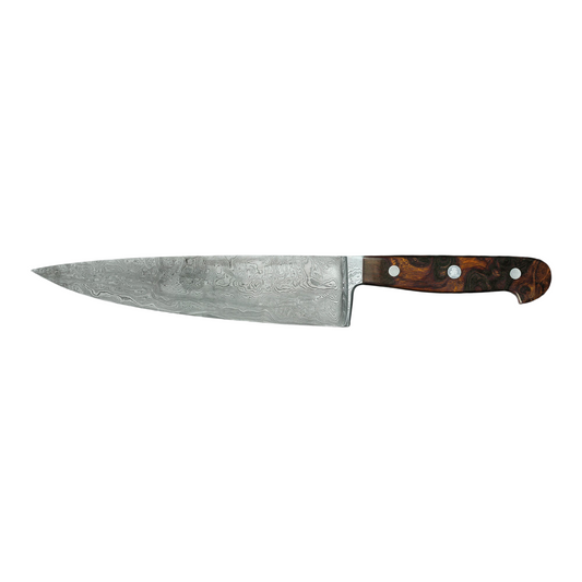 Gude Franz Güde Series Damascus Steel Chef's Knife 8.2-in, Desert Ironwood Handle