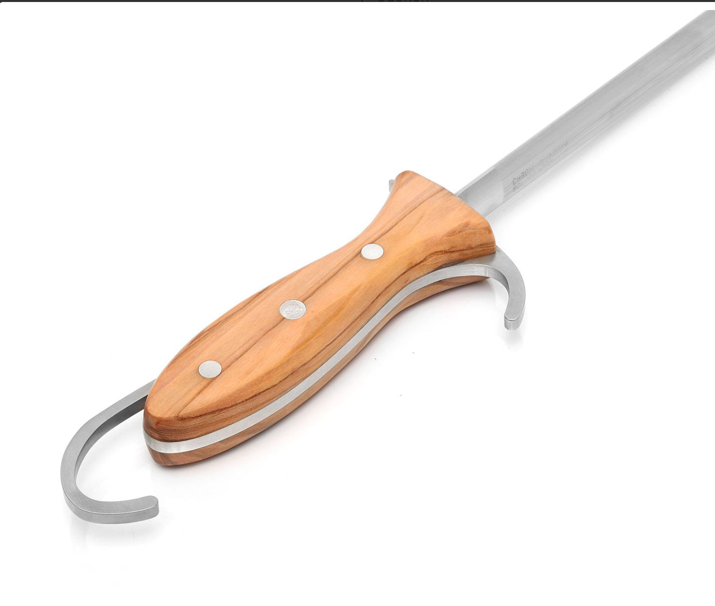 Gude Alpha Olive Series Forged Sharpening Steel D' Artagnan 12-in, Olivewood Handle
