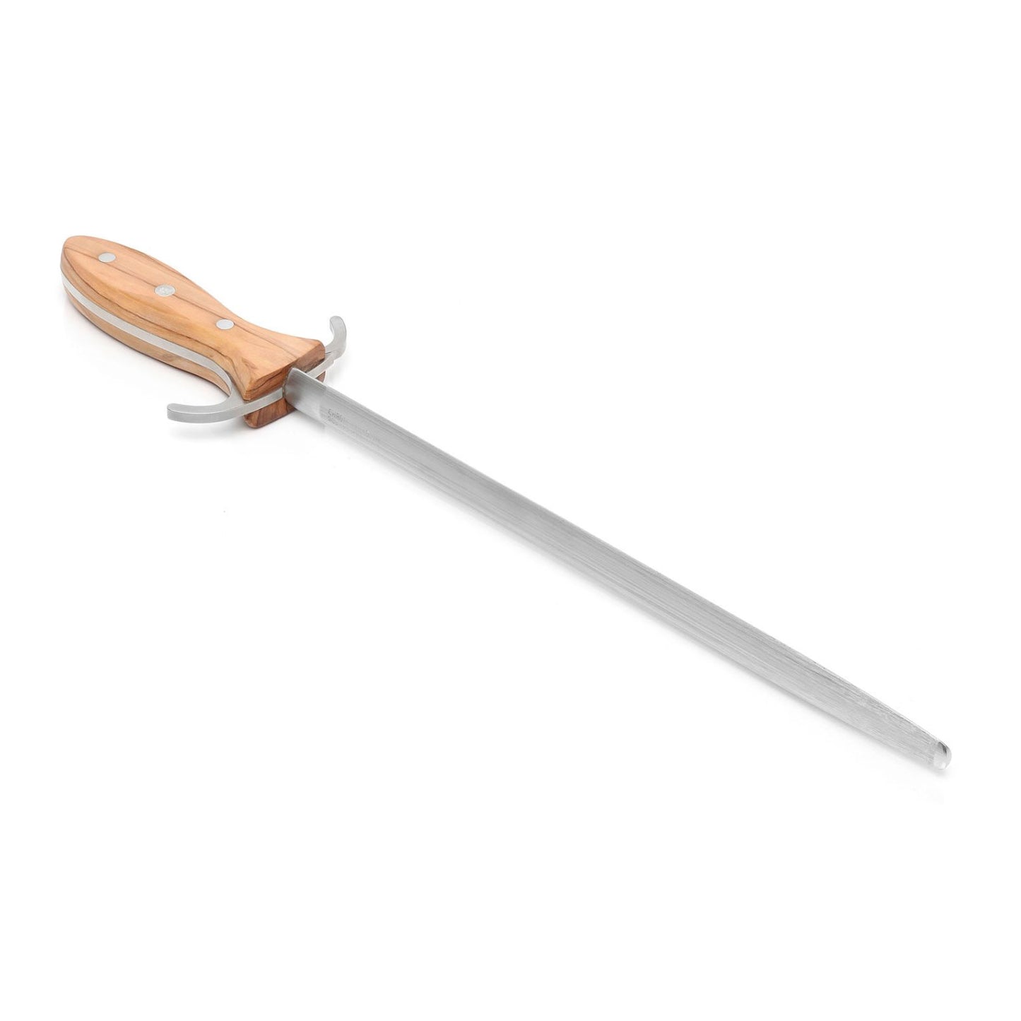 Gude Alpha Olive Series Forged Sharpening Steel D' Artagnan 12-in, Olivewood Handle