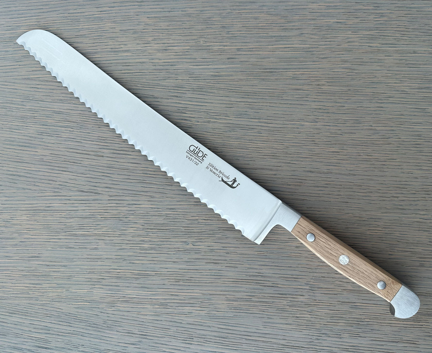 Güde Alpha Briccole Di Venezia Bread Knife 12" | Hand-Forged German Serrated Knife for Right & Left-Handed Use - Gude Shop USA