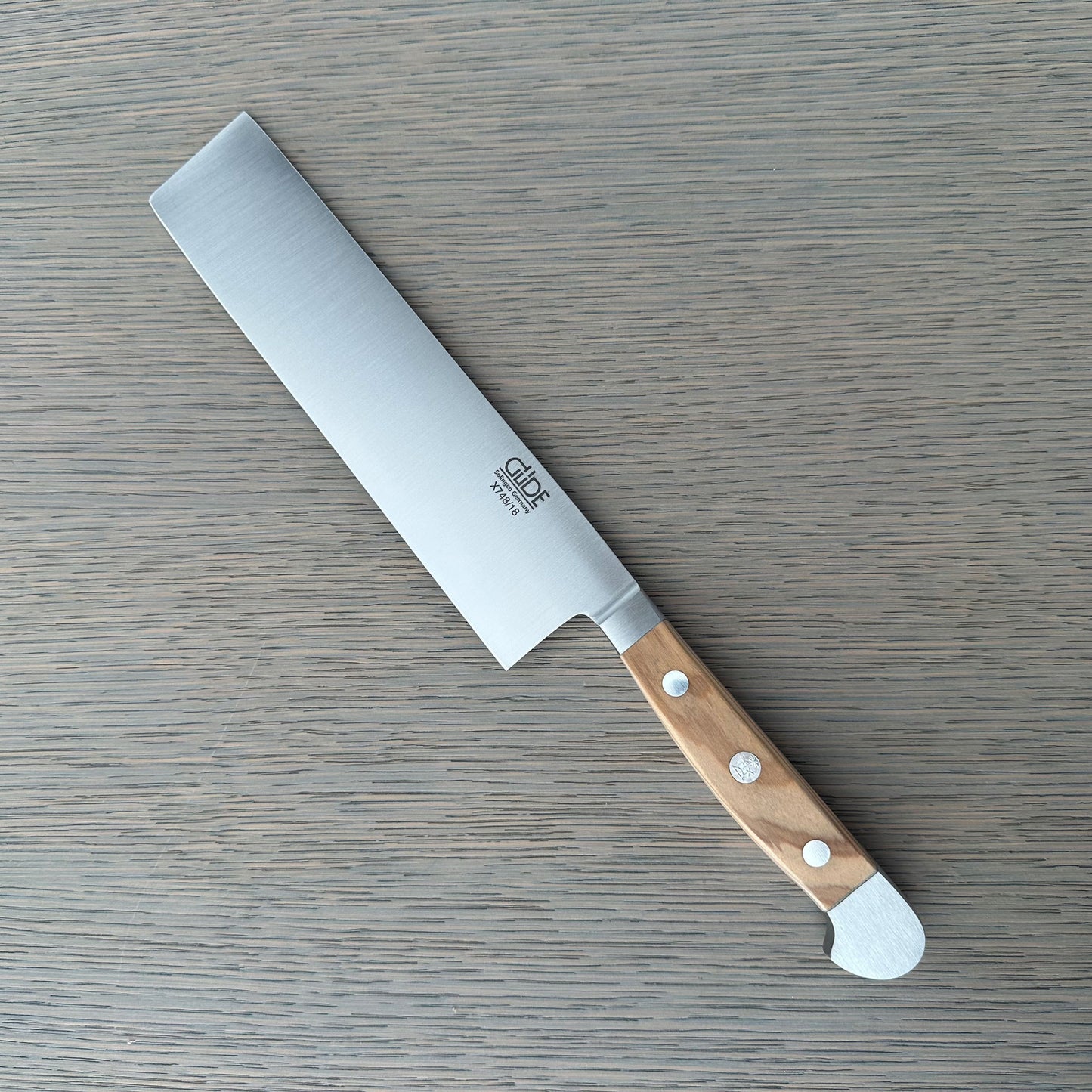 Güde Alpha Olive Nakiri Knife 7" | Japanese Vegetable Knife | Hand-Forged in Solingen - Gude Shop USA