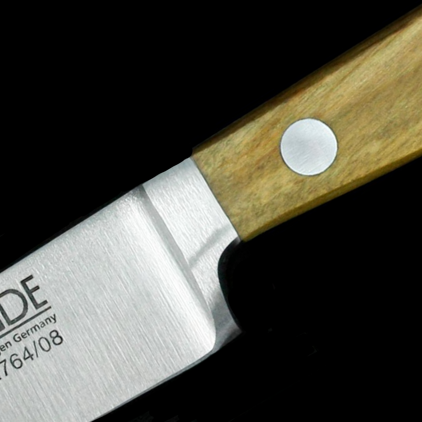 Gude Alpha Olive Series Forged Double Bolster Chef's Paring Knife 3", Olivewood Handle - GuedeUSA