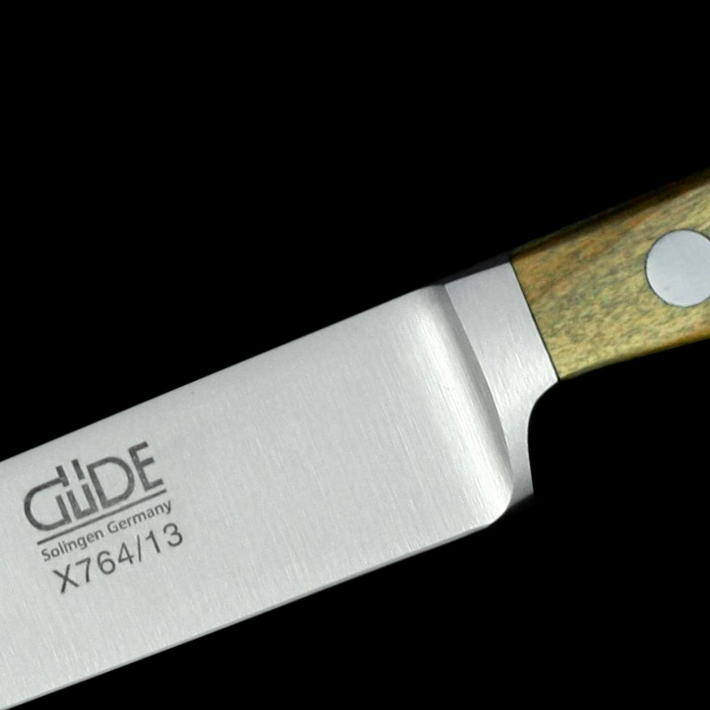 Gude Alpha Olive Series Forged Double Bolster Chef's Paring Knife 5", Olivewood Handle - GuedeUSA