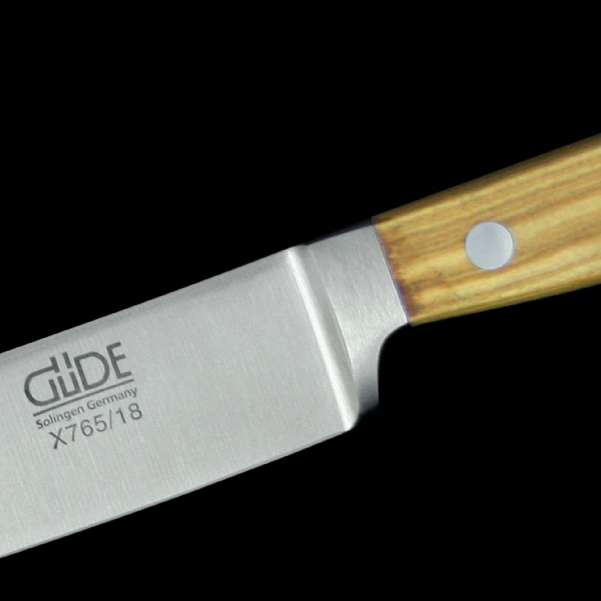 Gude Alpha Olive Series Forged Double Holster Flexible Fillet Knife 7" Olivewood Handle - GuedeUSA