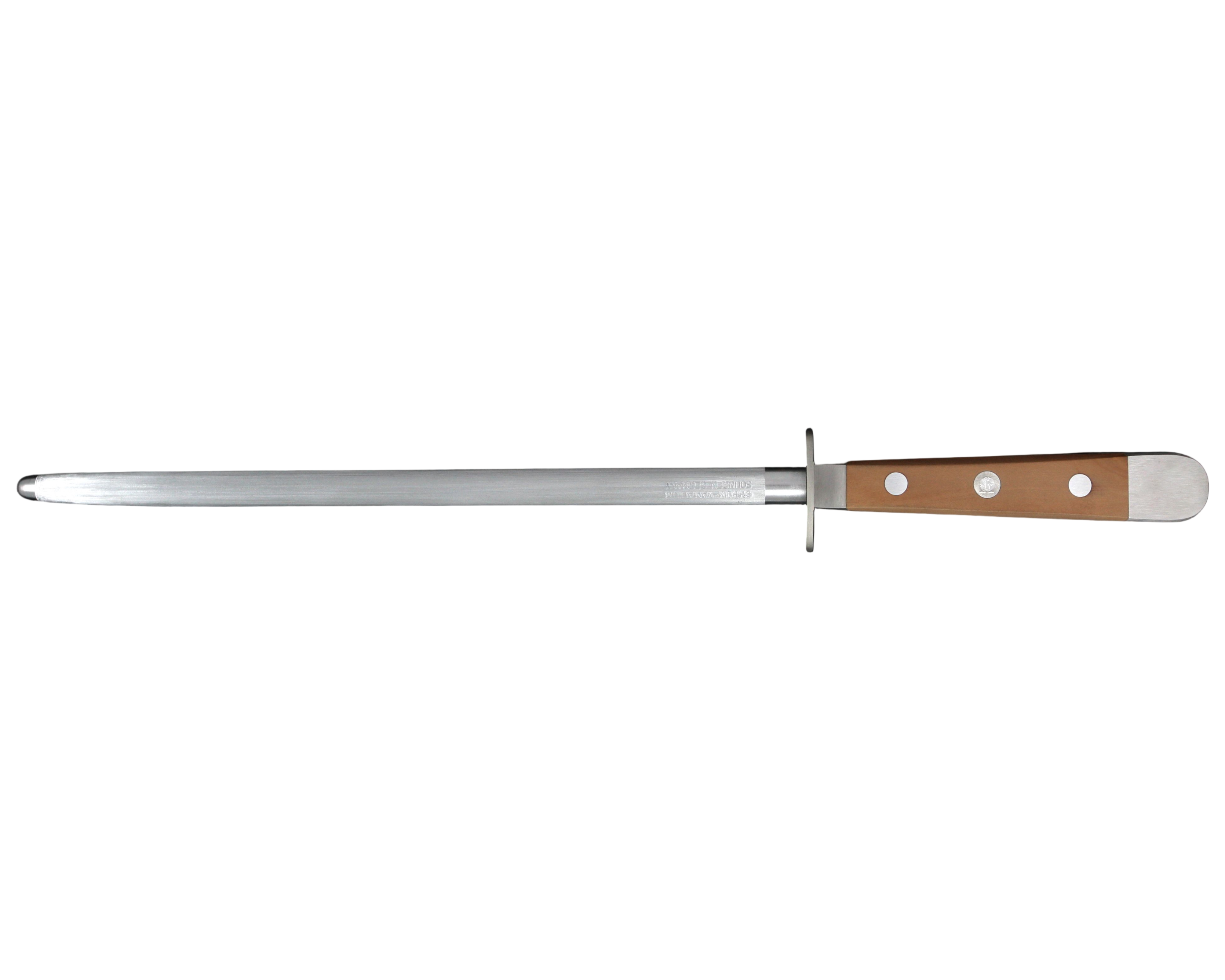 Gude Alpha Pear Series Forged Double Bolster Sharpening Steel 10-in, Luxury Pear Wood Handle - Gude Shop USA