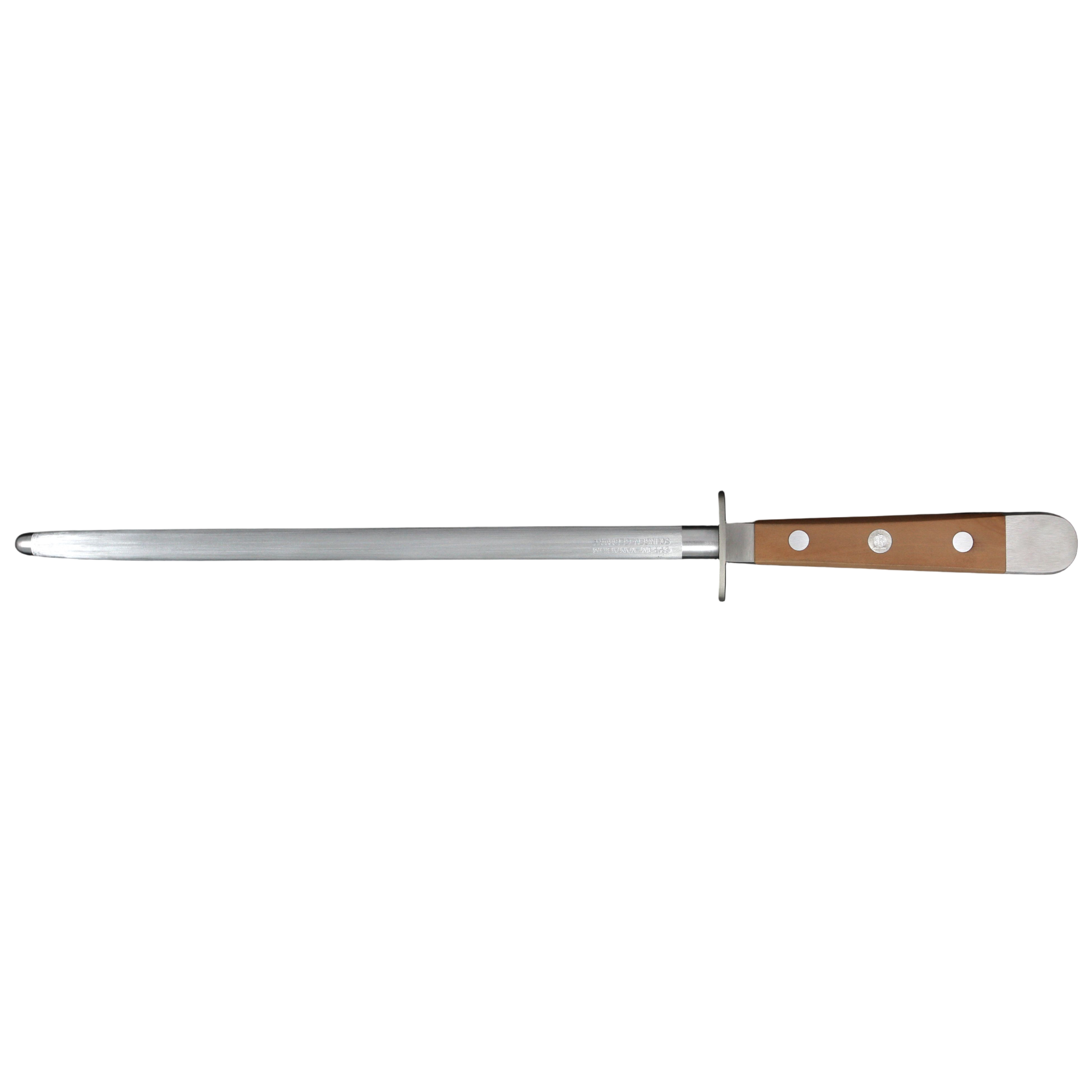 Gude Alpha Pear Series Forged Double Bolster Sharpening Steel 10-in, Luxury Pear Wood Handle - Gude Shop USA