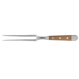 Güde Alpha Pear Meat Fork 7-in with luxury pear wood handle, hand-forged in Solingen, Germany