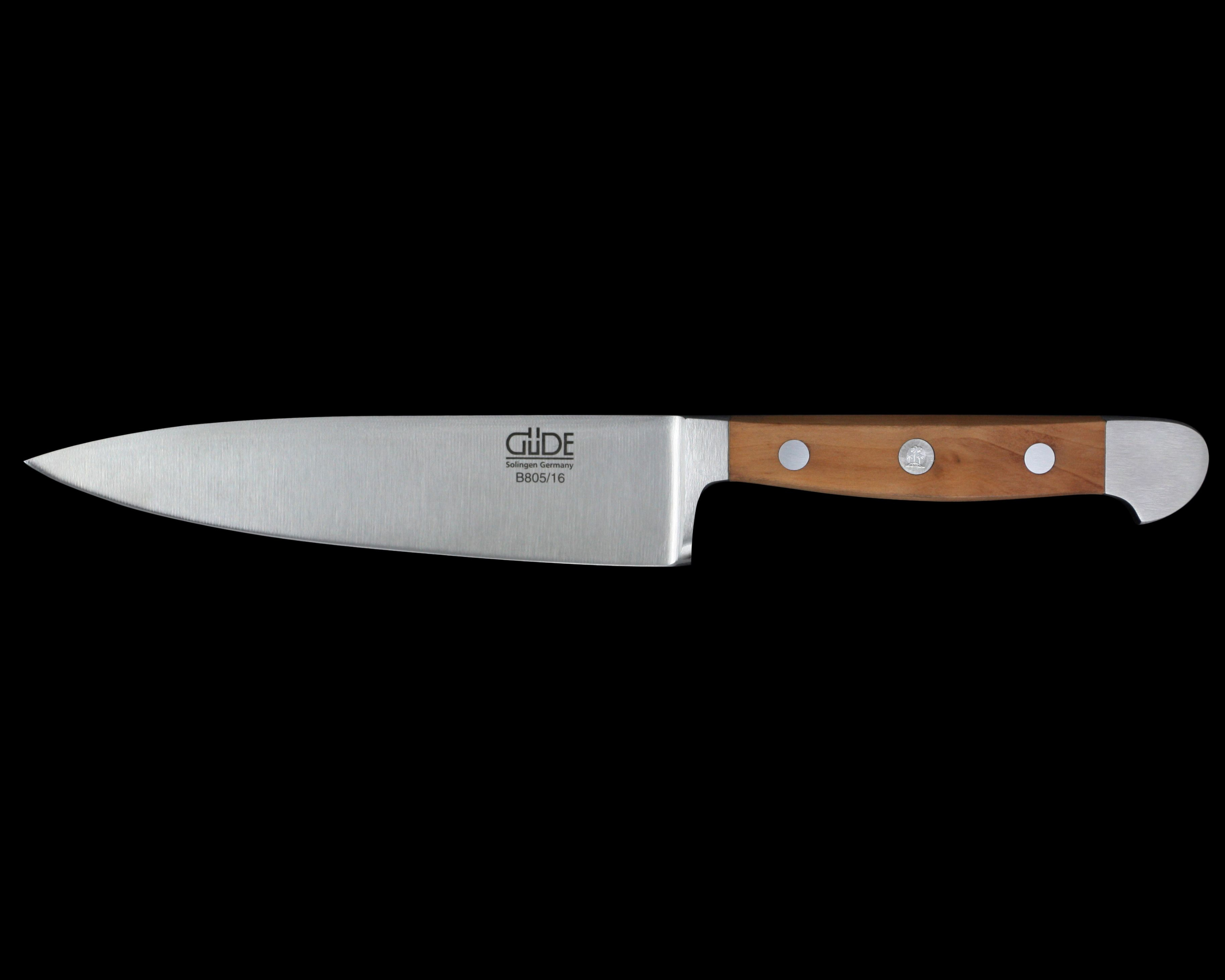 Gude Alpha Pear Series Forged Double Bolster Chef's Knife 6", Pearwood Handle - GuedeUSA