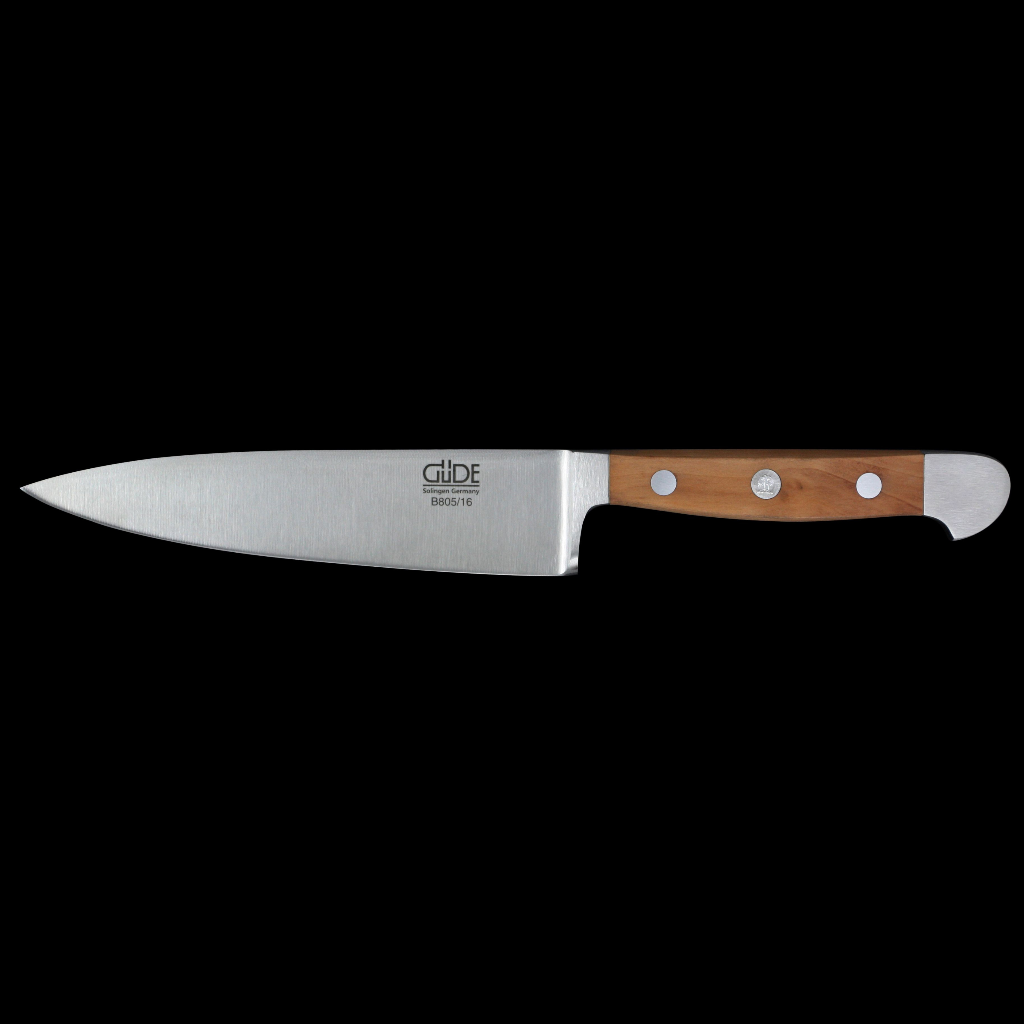 Gude Alpha Pear Series Forged Double Bolster Chef's Knife 6", Pearwood Handle - GuedeUSA