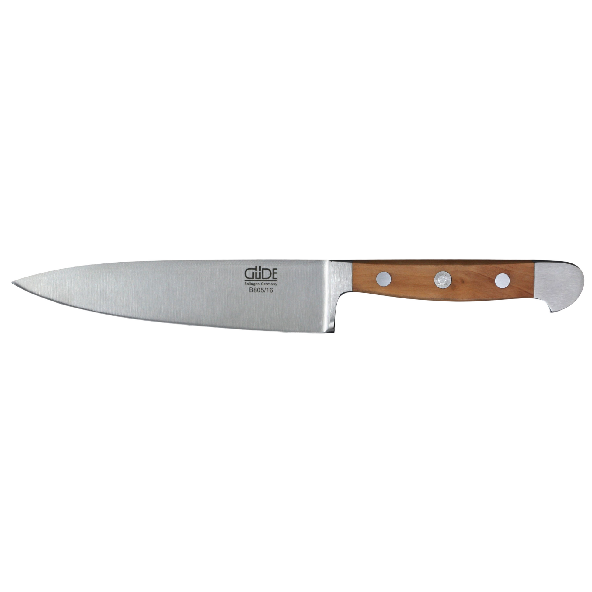 Gude Alpha Pear Series Forged Double Bolster Chef's Knife 6-in, Luxury Pear Wood Handle - Gude Shop USA
