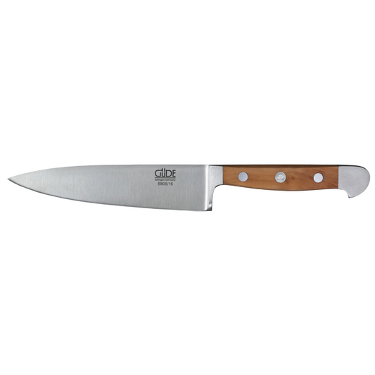 Gude Alpha Pear Series Forged Double Bolster Chef's Knife 6-in, Luxury Pear Wood Handle