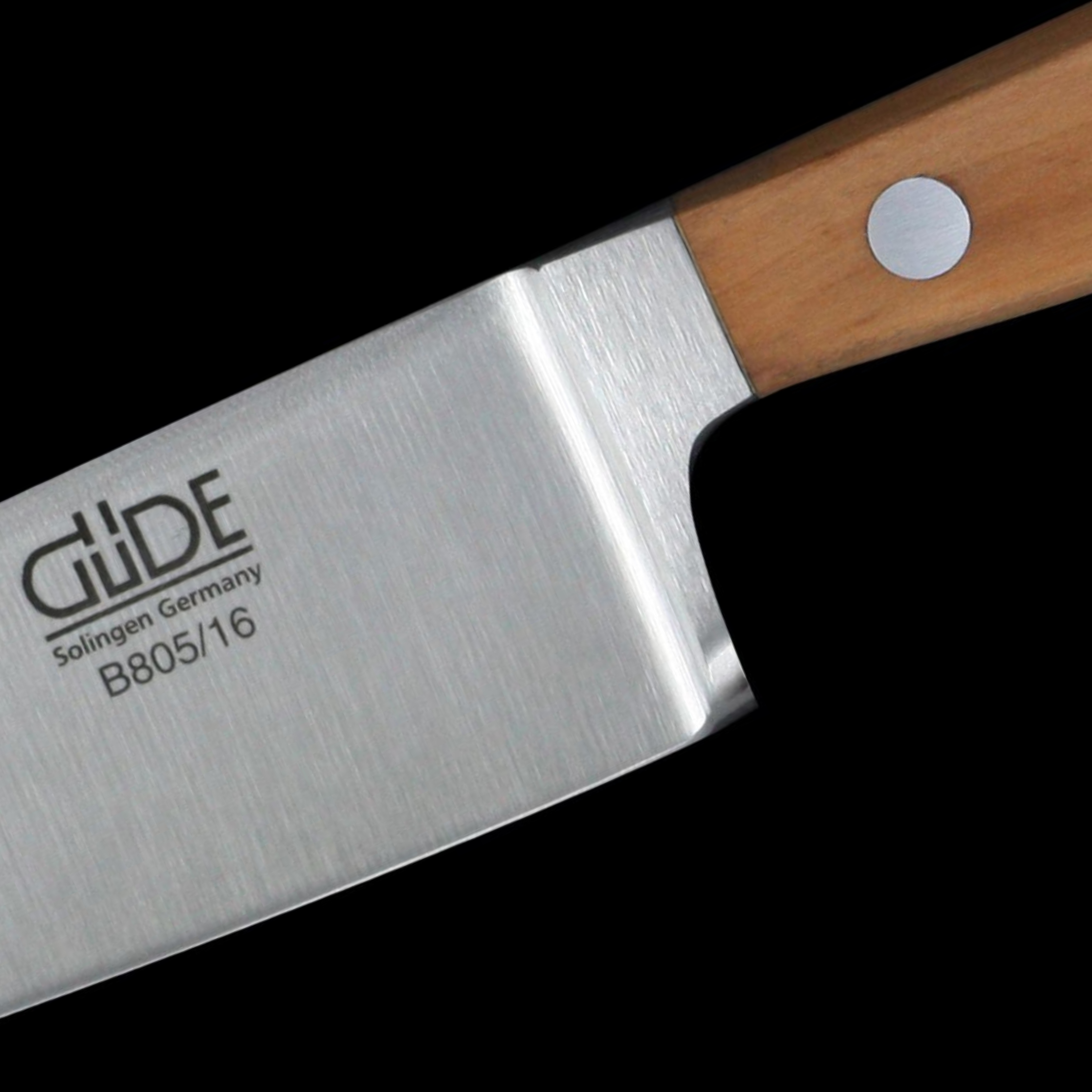 Gude Alpha Pear Series Forged Double Bolster Chef's Knife 6", Pearwood Handle - GuedeUSA