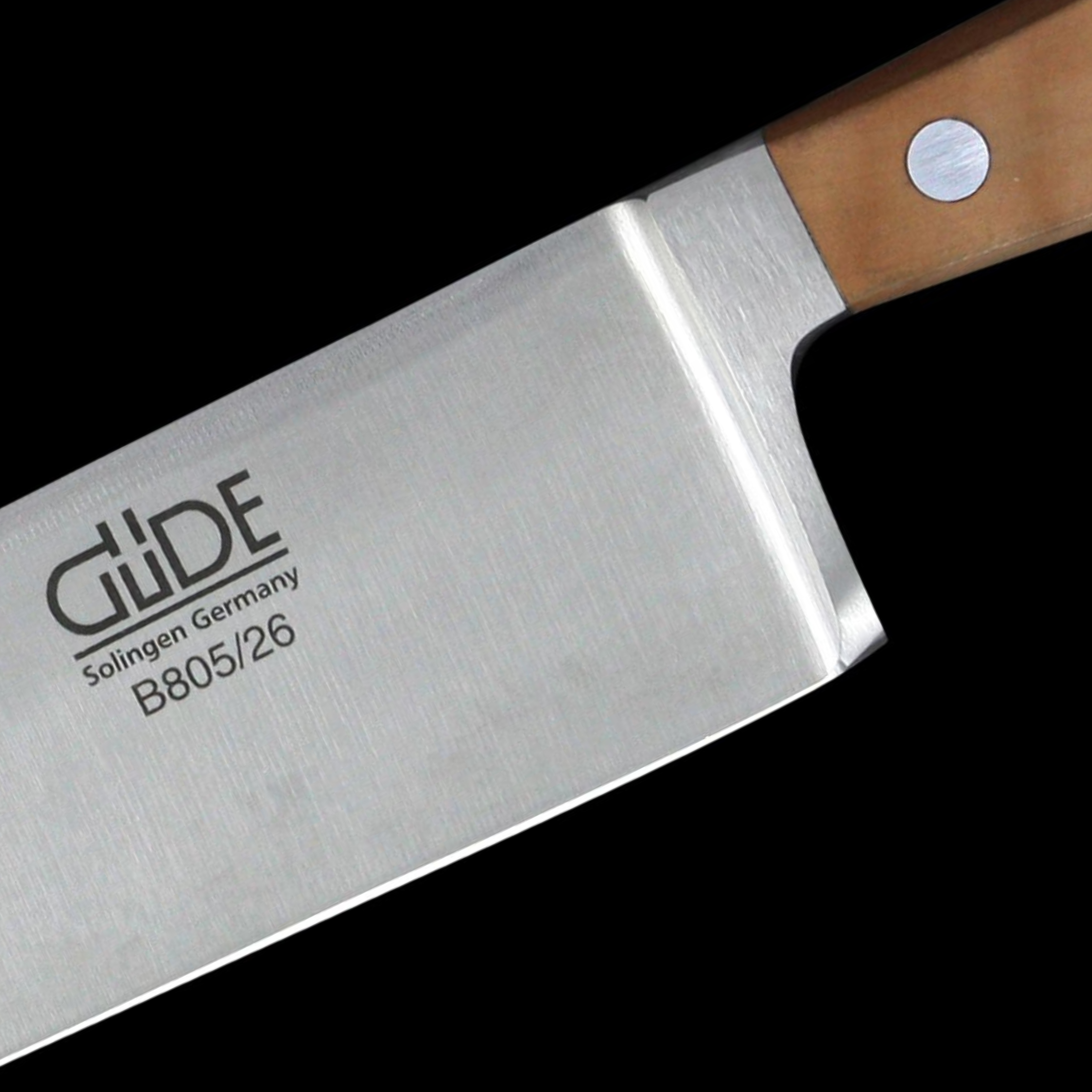Gude Alpha Pear Series Forged Double Bolster Chef's Knife 10", Pearwood Handle - GuedeUSA