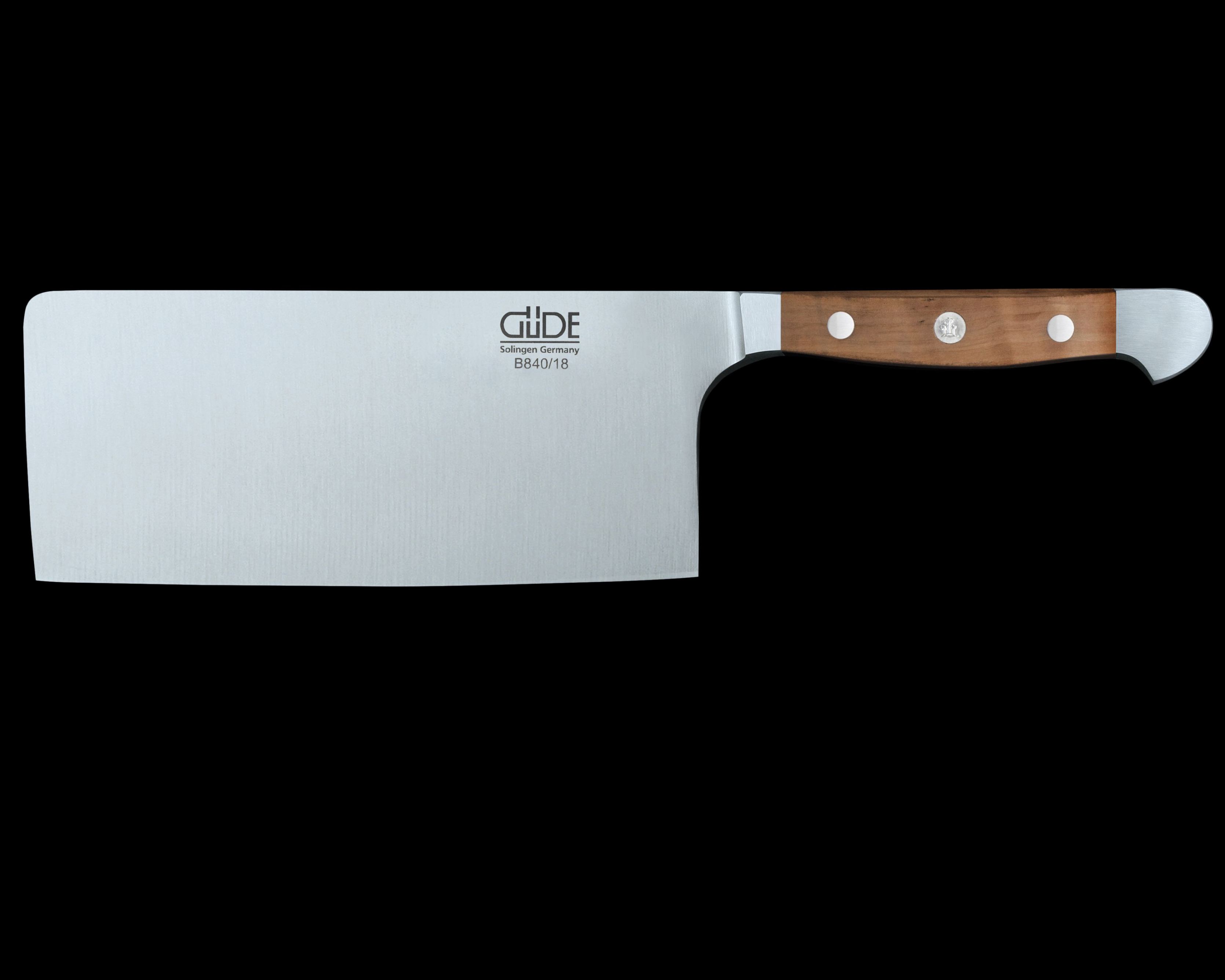 Gude Alpha Pear Series Forged Double Bolster Cleaver 7", Pearwood Handle, 10-oz - GuedeUSA