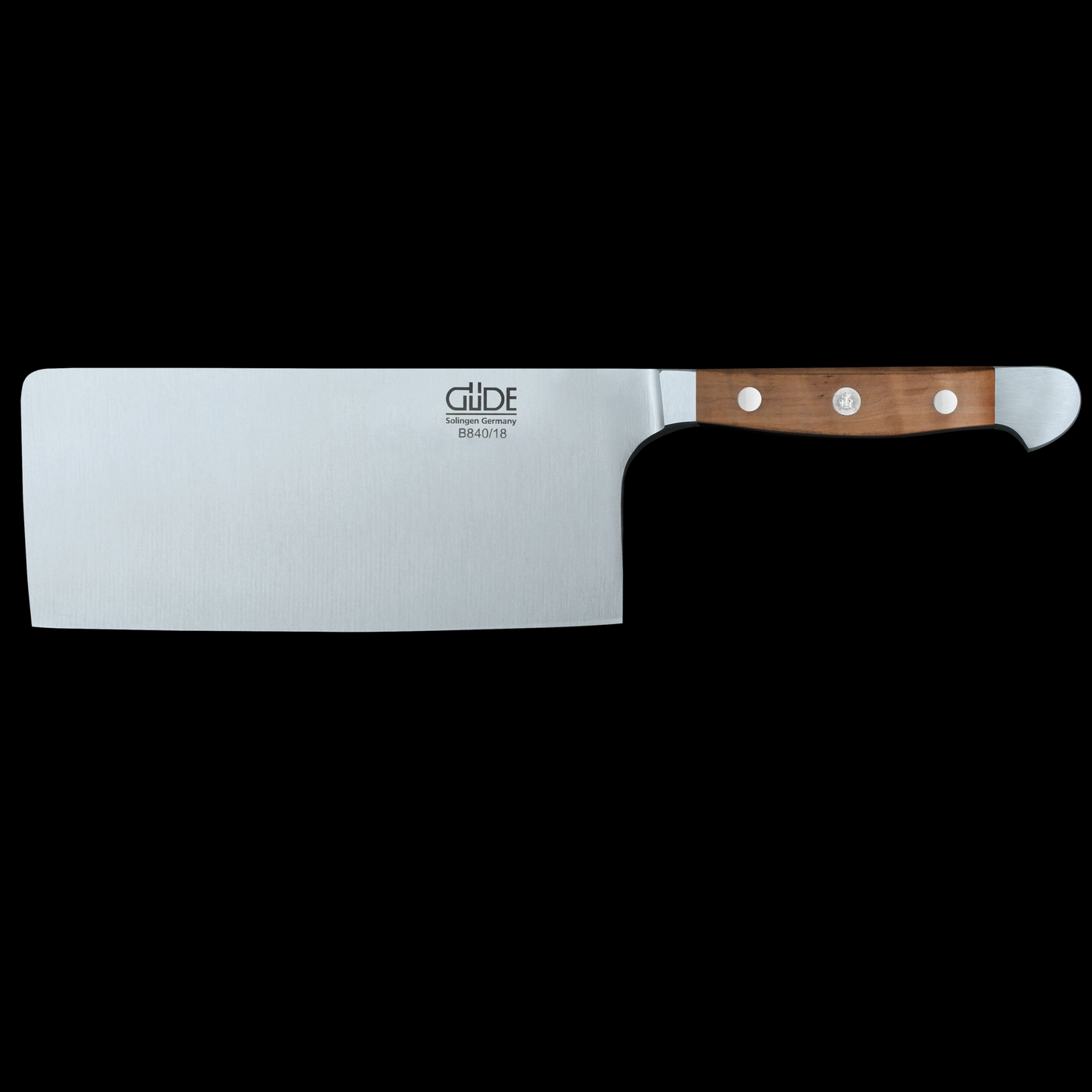 Gude Alpha Birne Series Forged Double Bolster Cleaver 7", Pearwood Handle, 10-oz - GuedeUSA