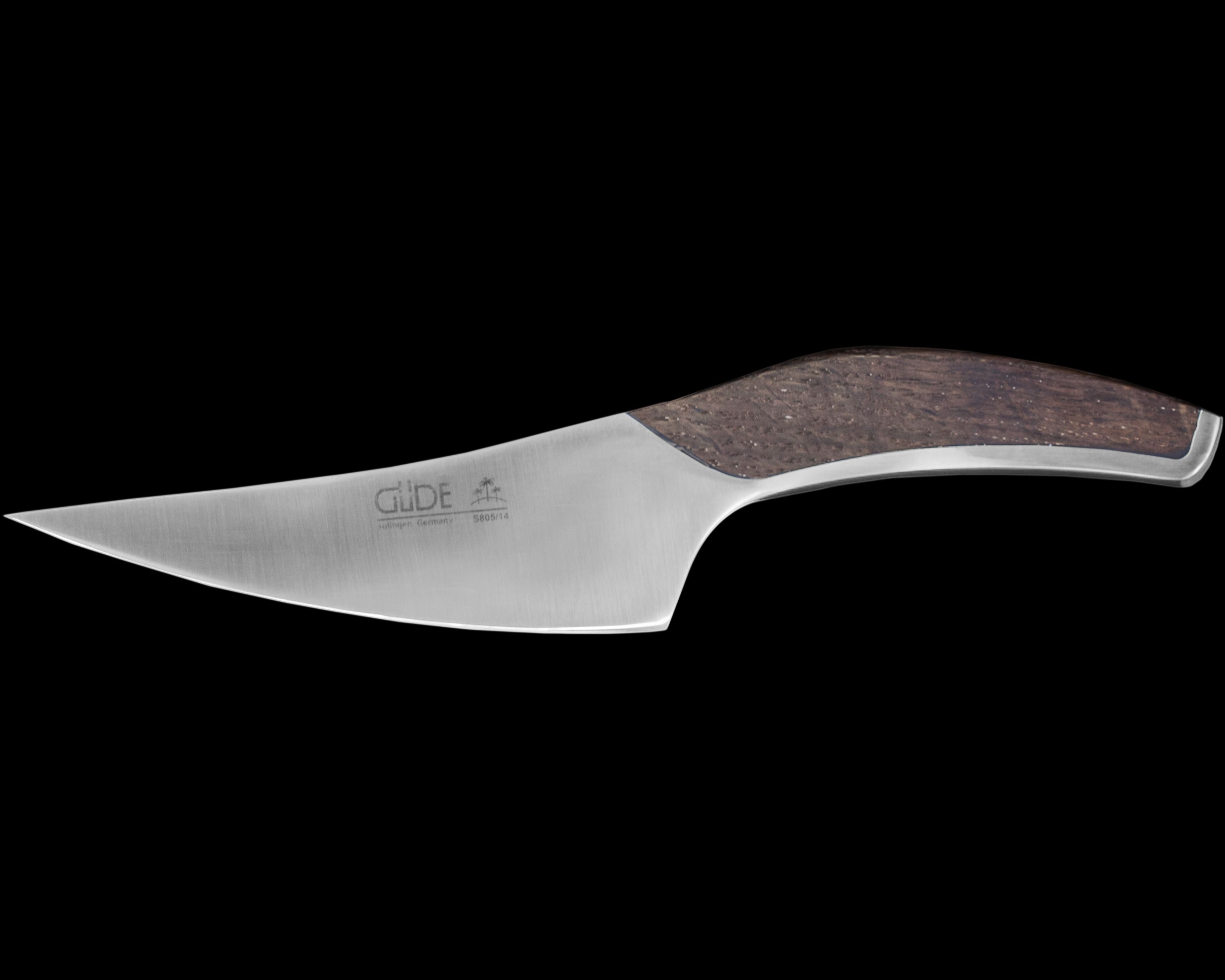 Güde SYNCHROS Series 5-inch utility knife with smoked oak wood handle