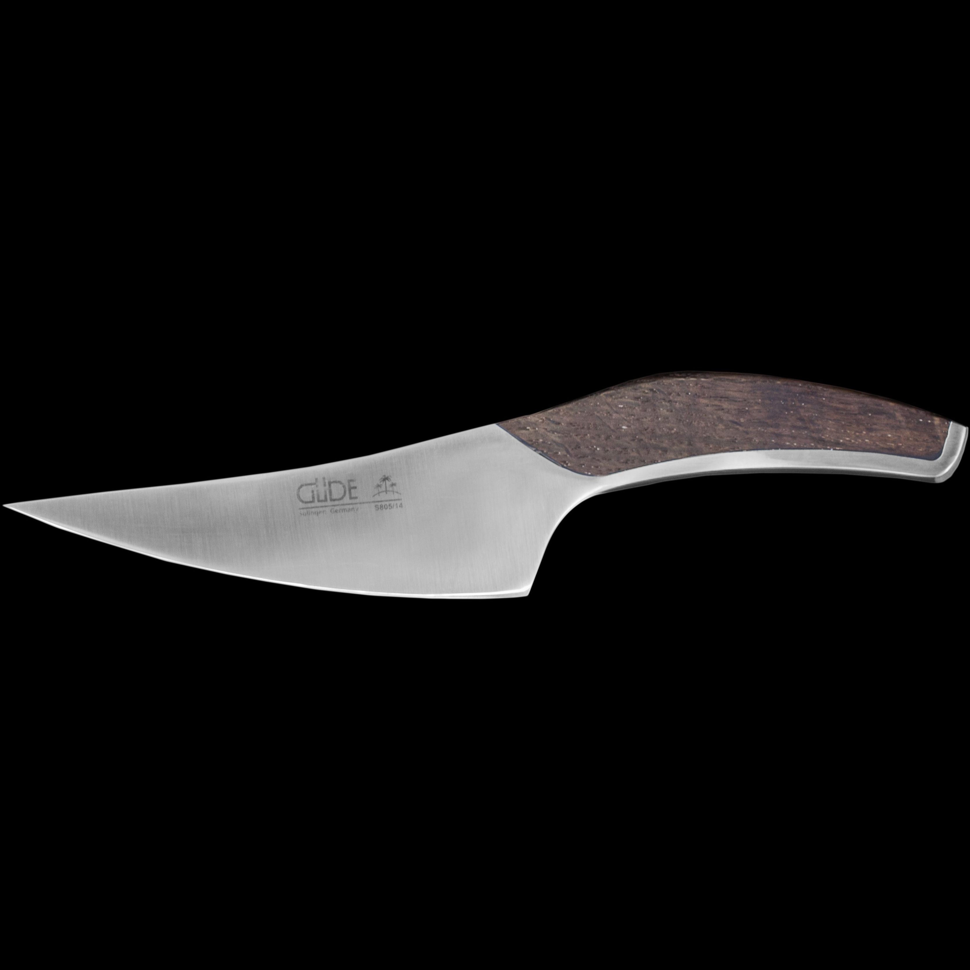 Güde SYNCHROS Series 5-inch utility knife with smoked oak wood handle
