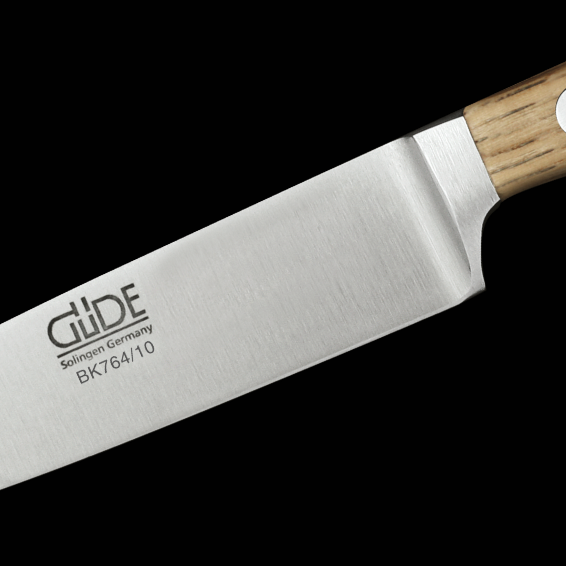 Gude Alpha Balkhauser Kotten Series Forged Double Bolster Paring Knife 4", Oak Wood Handle - GuedeUSA