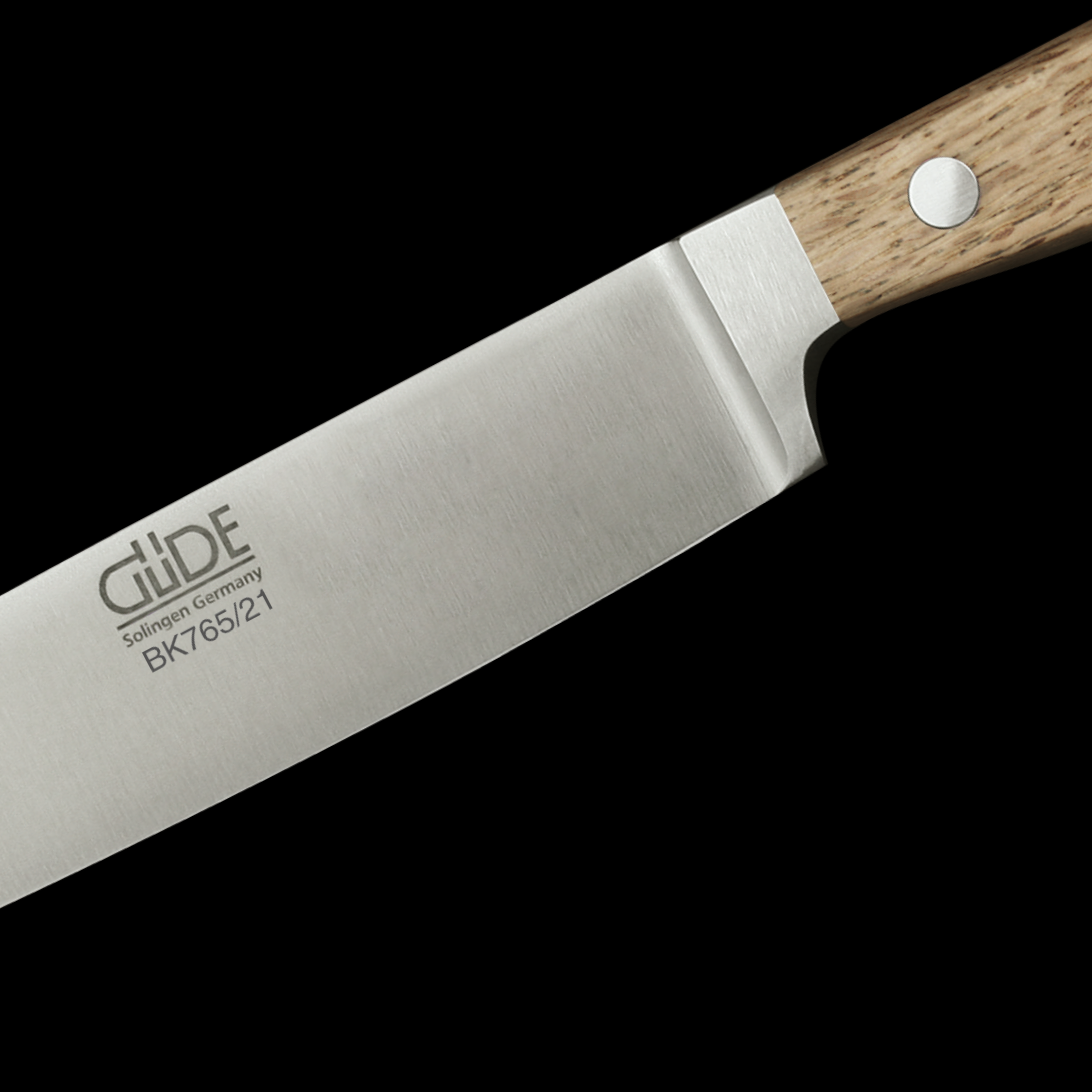 Güde Alpha BK Series Carving Knife 8-inch, hand-wash oak wood handle to preserve the natural grain