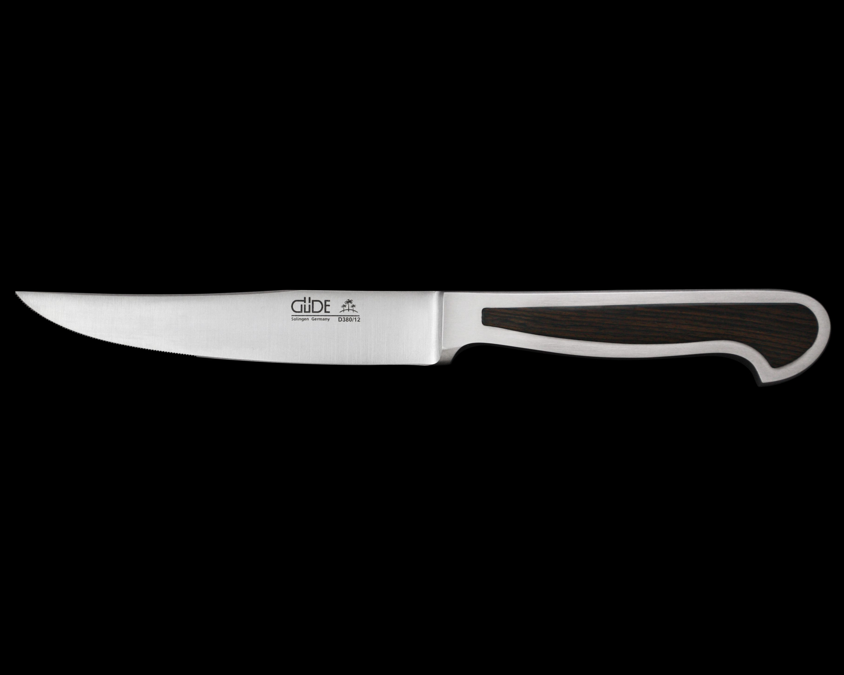 Güde Delta Series Porterhouse Steak Knife 4-1/2-inch, forged from a single bar of steel for a harder, thicker blade