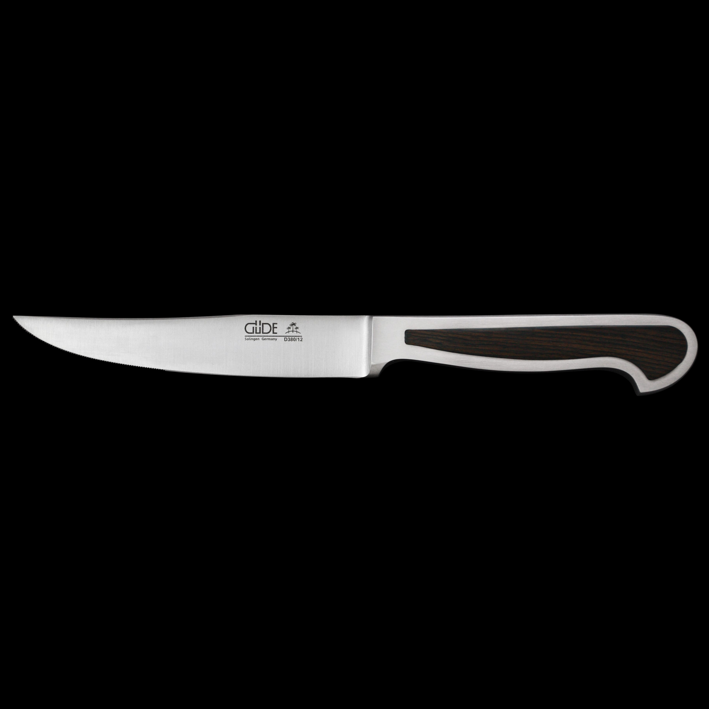 Gude Delta Series Forged Double Bolster Porterhouse Steak Knife 4 1/2", African Black Wood Handle - GuedeUSA