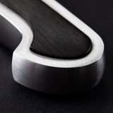 Gude Delta Series Forged Double Bolster Chef's Knife 8", African Black Wood Handle - GuedeUSA