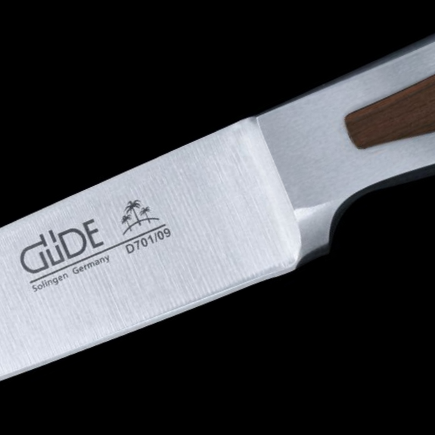 Gude Delta Series Forged Double Holster Utility Knife 3", African Black Wood Handle - GuedeUSA