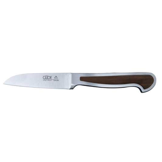 Gude Delta Series Forged Double Bolster Paring Knife 3-in African Black Wood Handle