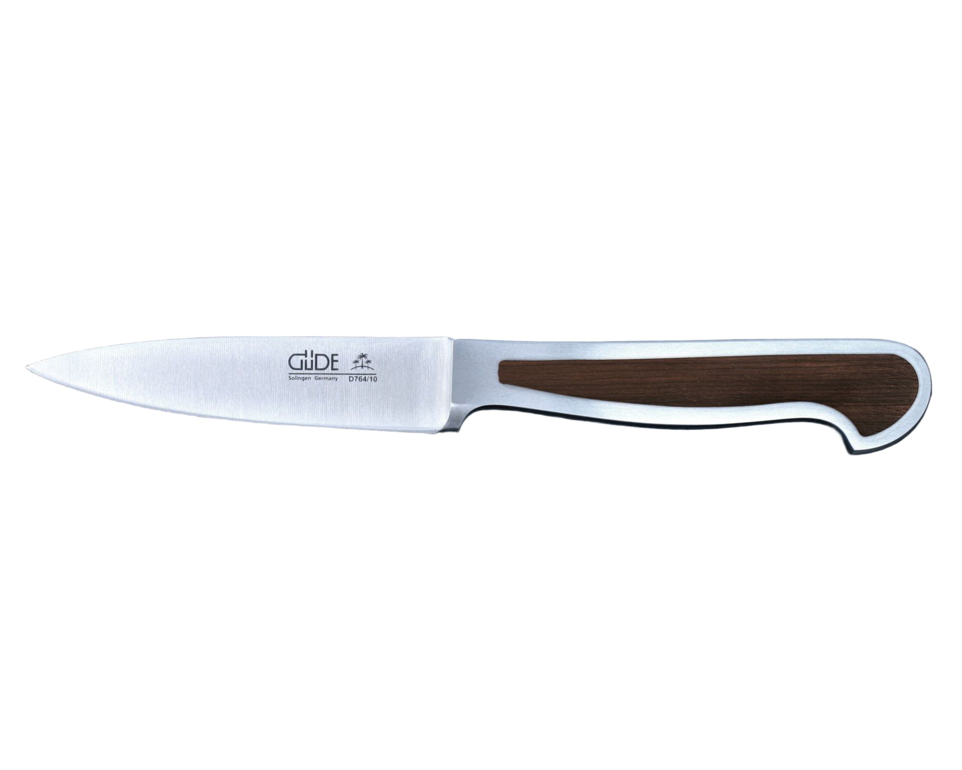 Güde Delta Straight Paring Knife 4-in, model D764/10, with hand-wash African blackwood handle