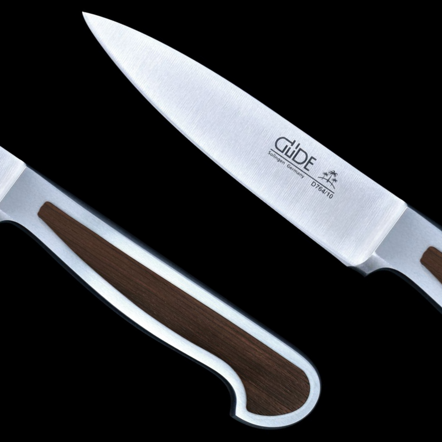 Gude Delta Series Forged Double Bolster Paring Knife 4", African Black Wood Handle - GuedeUSA