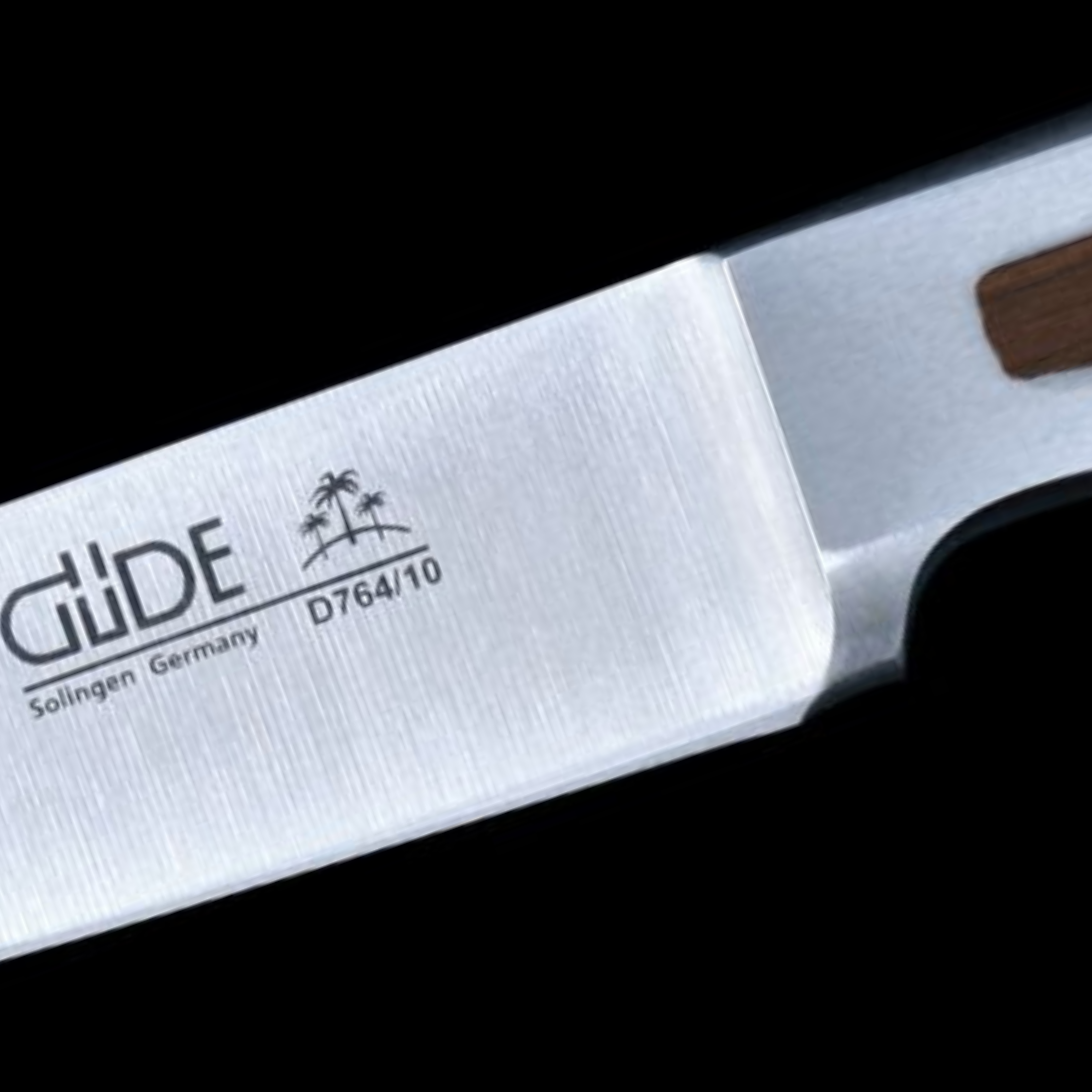 Güde Delta Series 4-inch Straight Paring Knife, hand-wash African blackwood handle preserves the grain