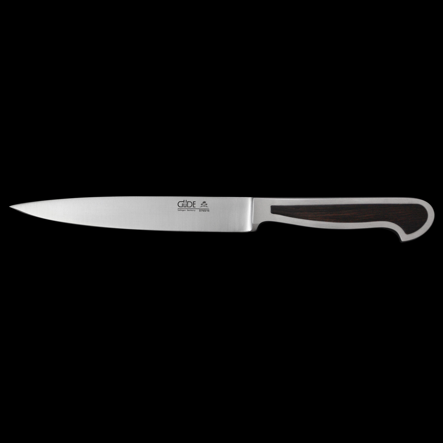 Gude Delta Series Forged Double bolster Slicing Knife 6", African Black Wood Handle - GuedeUSA