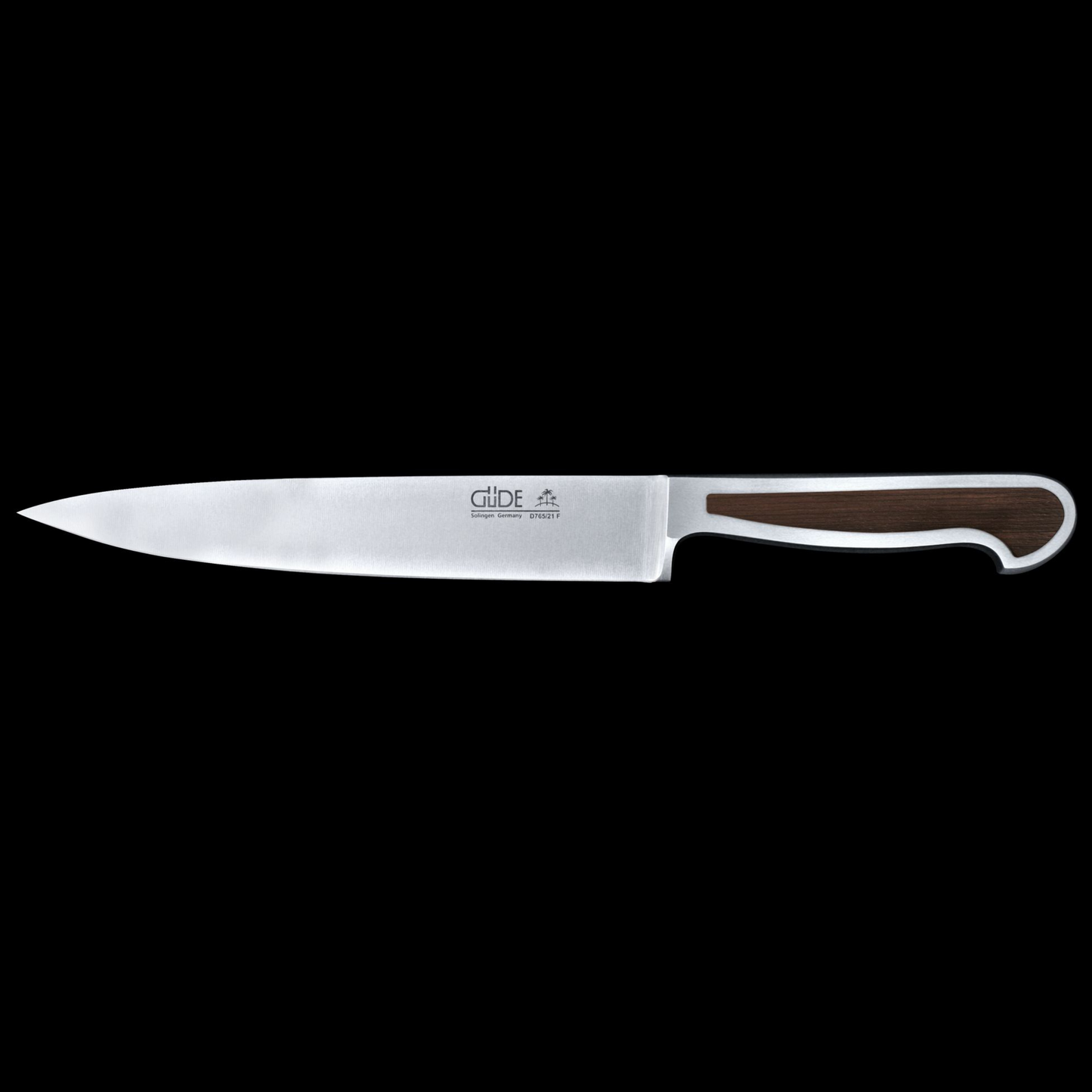 Gude Delta Series Forged Double bolster Slicing Knife 8", African Black Wood Handle - GuedeUSA