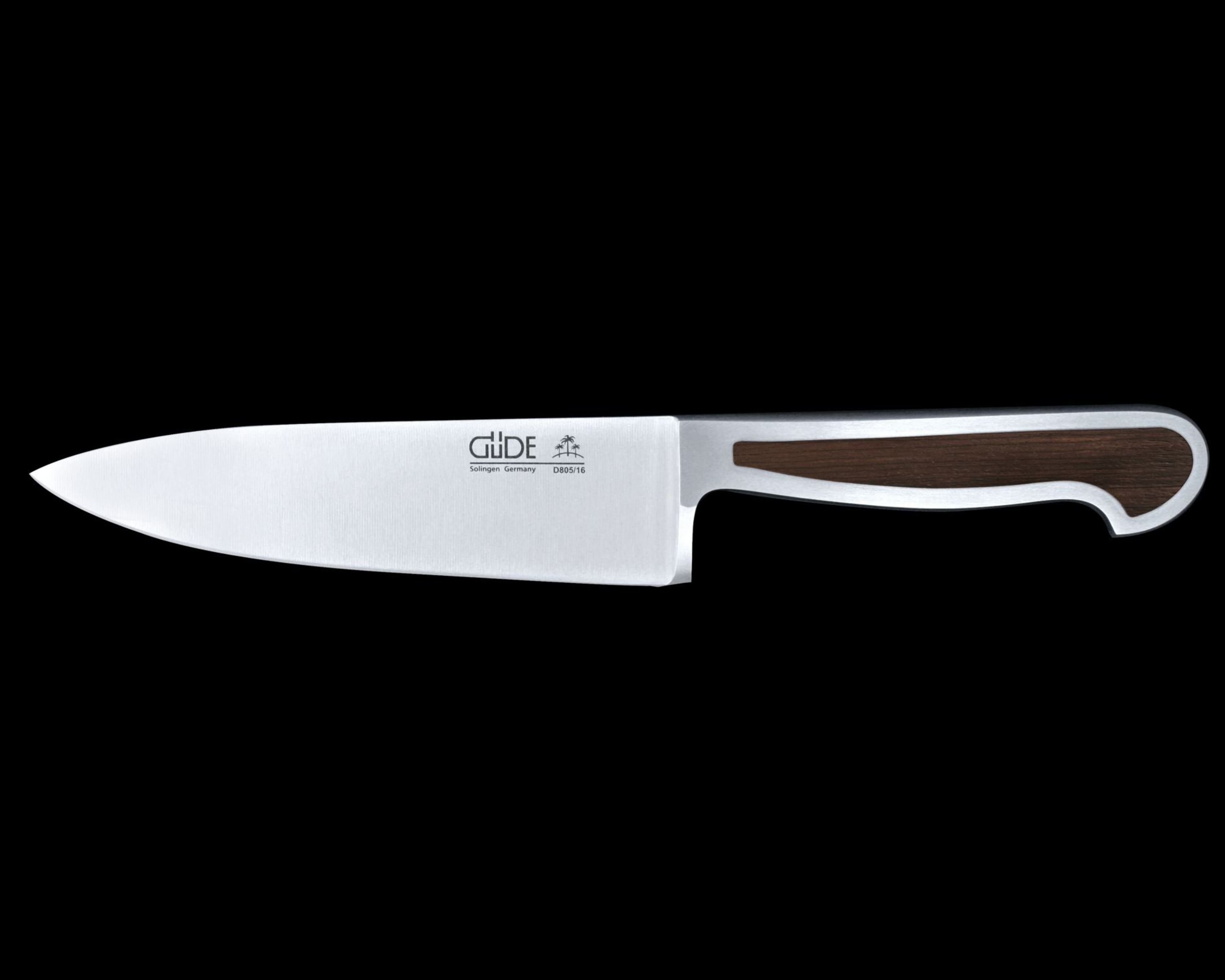 Gude Delta Series Forged Double Bolster Chef's Knife 6", African Black Wood Handle - GuedeUSA
