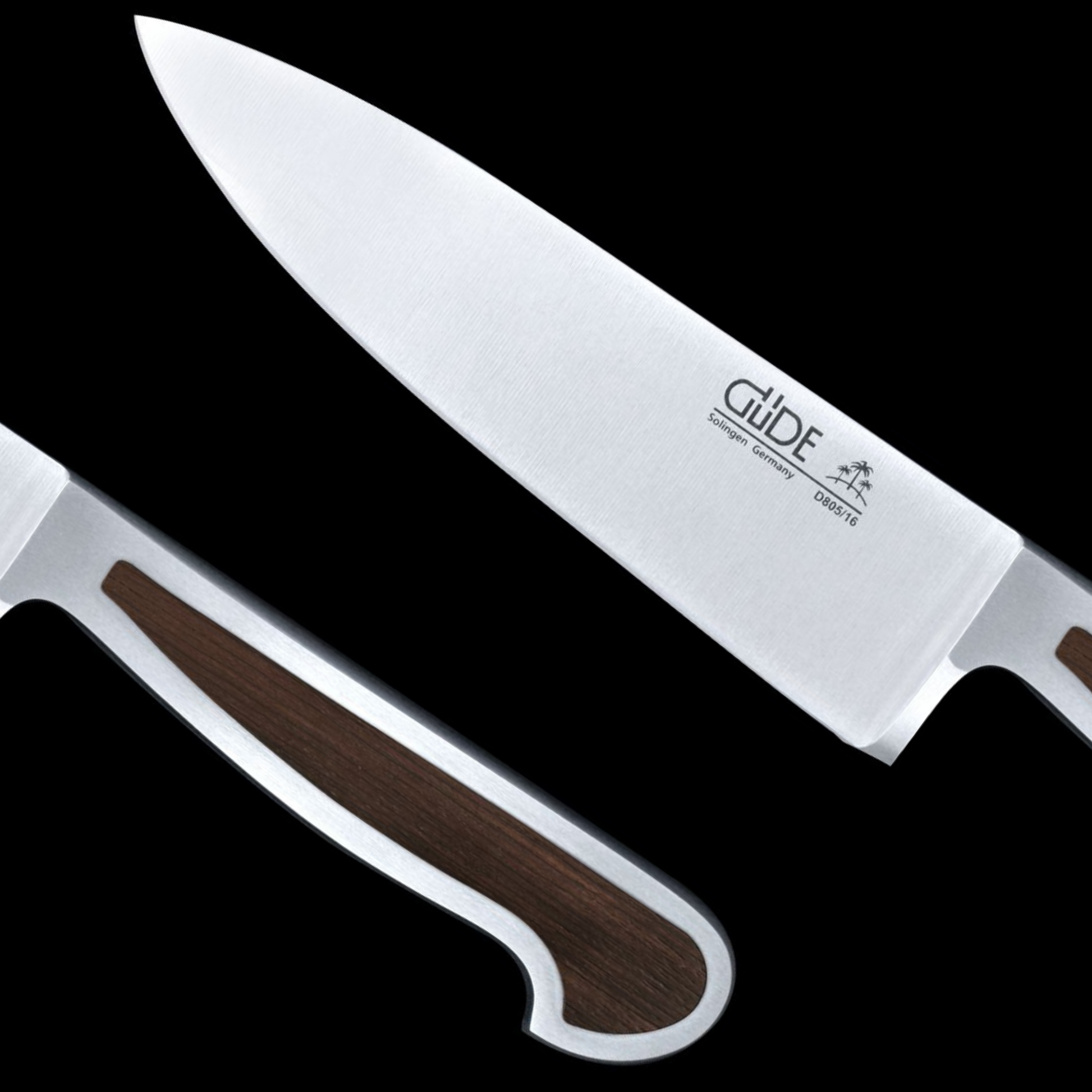 Gude Delta Series Forged Double Bolster Chef's Knife 6", African Black Wood Handle - GuedeUSA